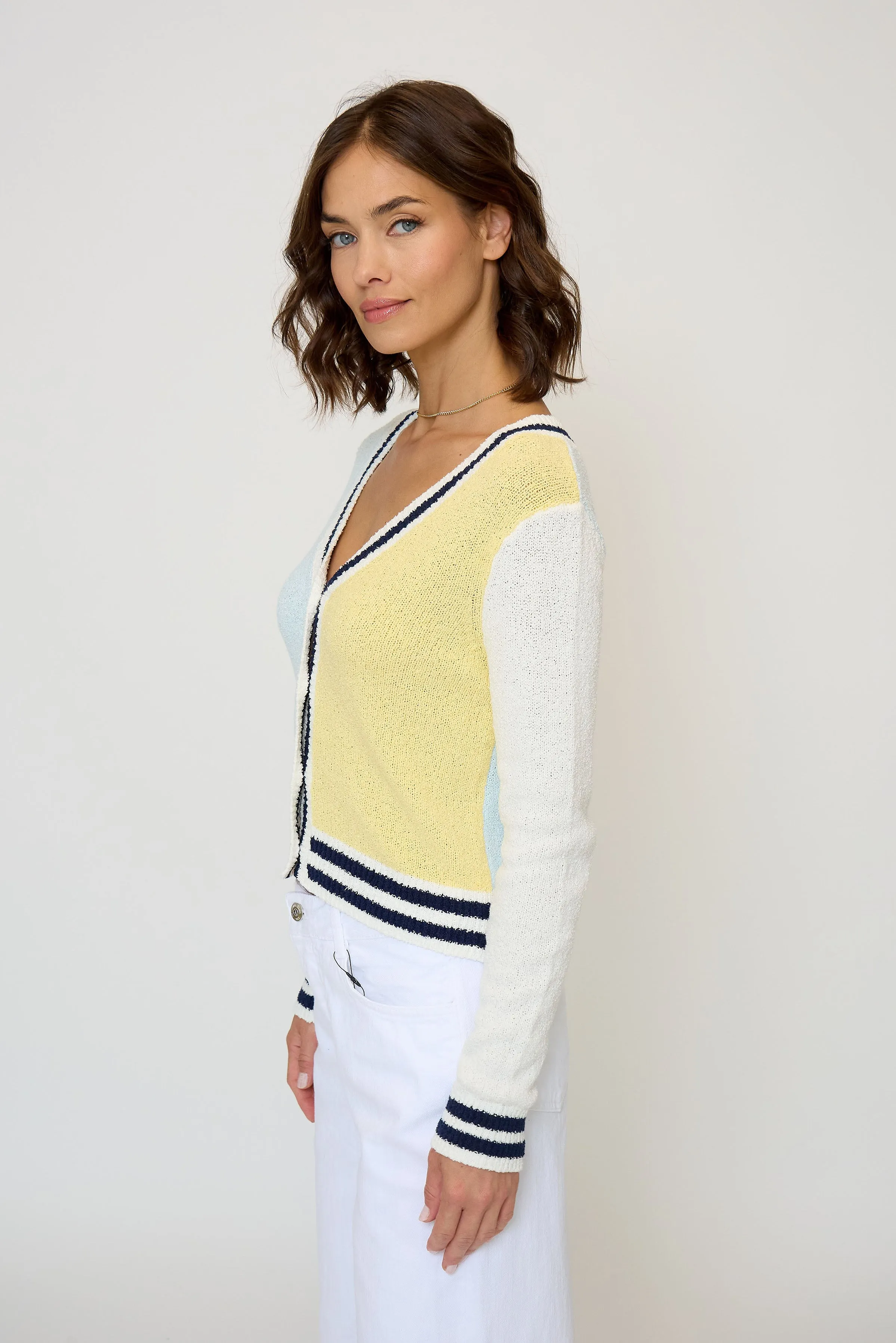 Daphne Varsity Stripe Cardigan sold by Central Park West product image thumbnail 2