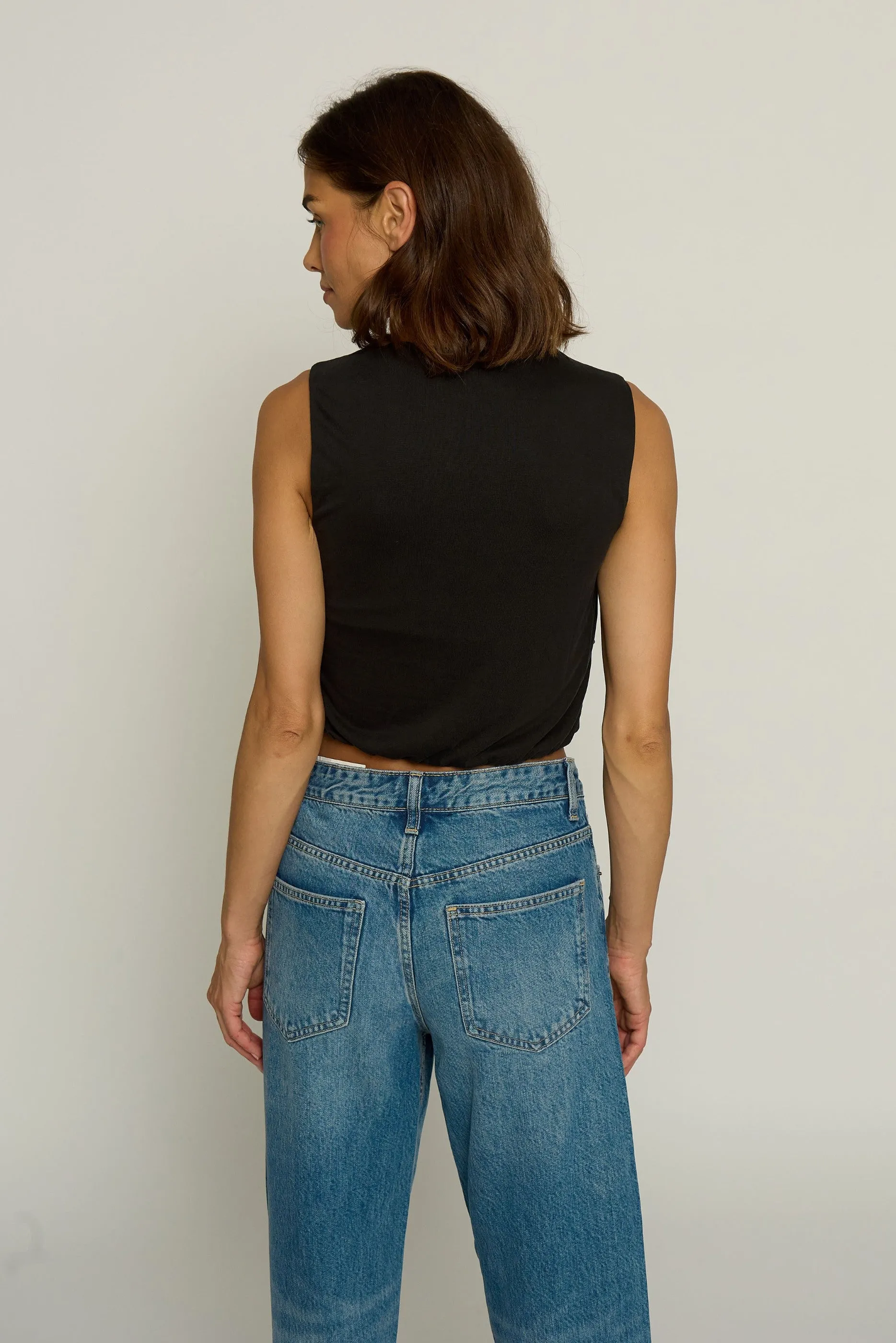 Cupro Pleated Tank sold by Central Park West product image thumbnail 3