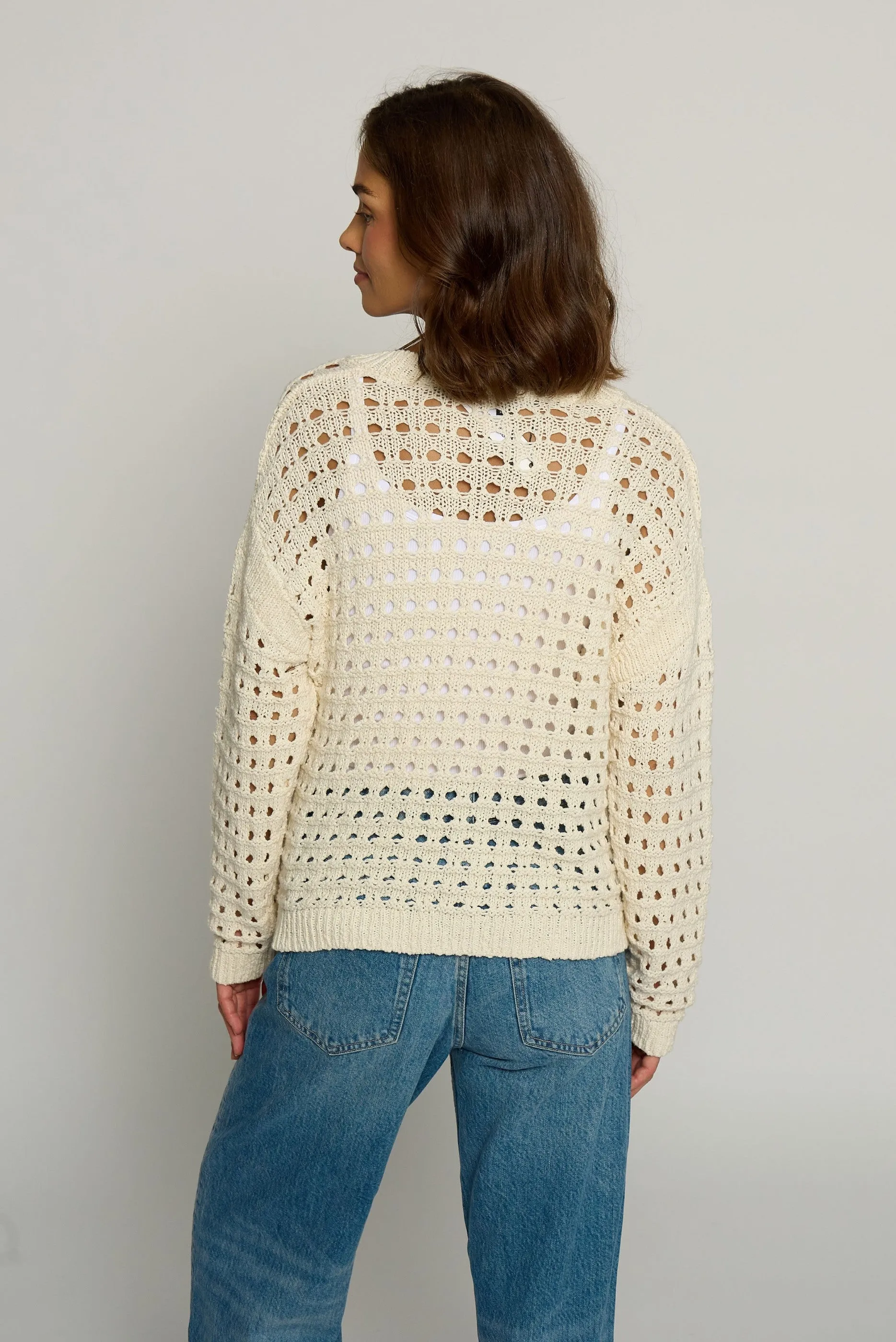 Open Stitch Boatneck sold by Central Park West product image thumbnail 3