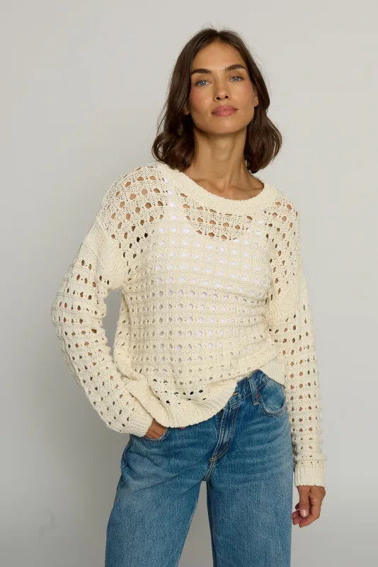 Open Stitch Boatneck sold by Central Park West