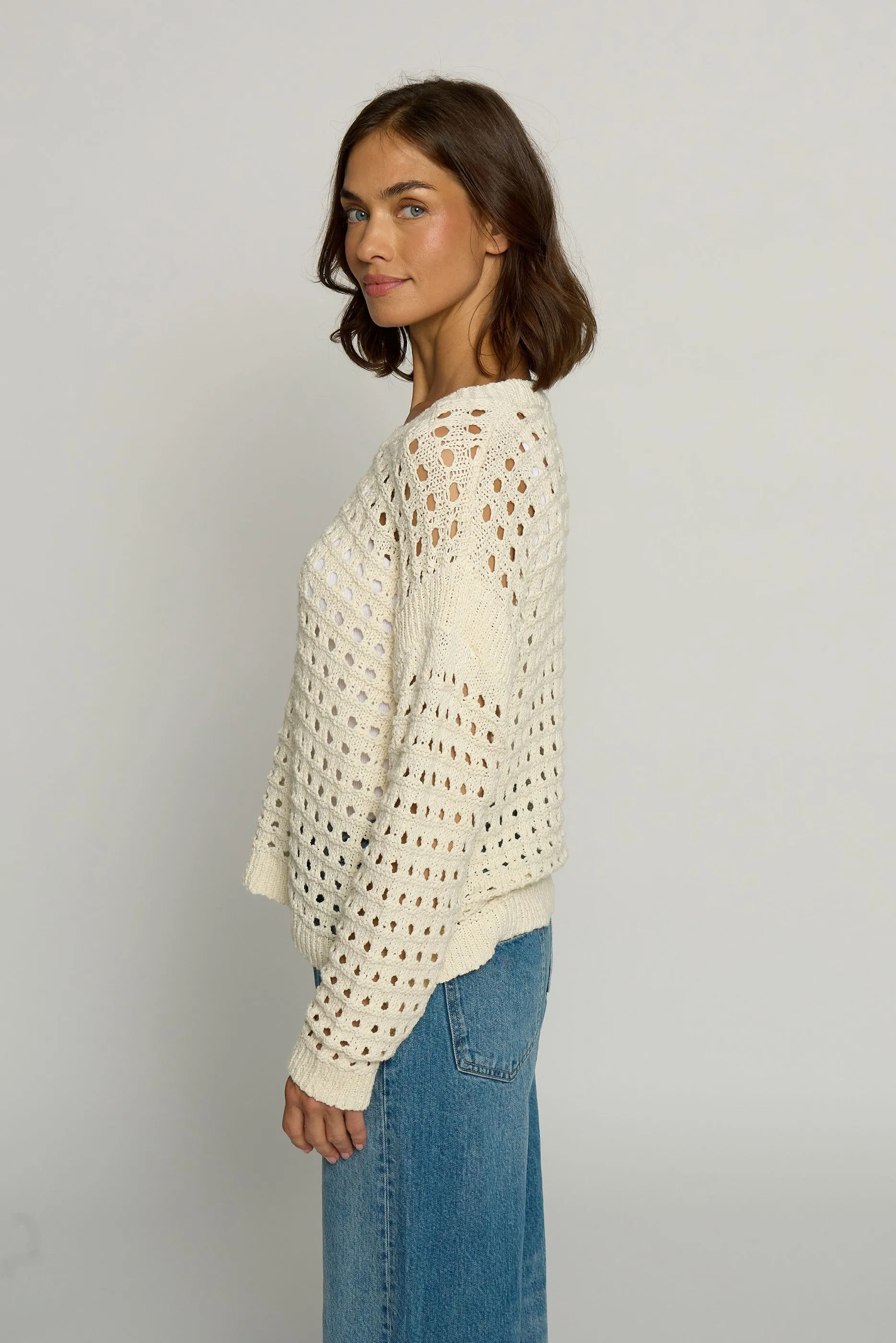 Open Stitch Boatneck sold by Central Park West product image thumbnail 2