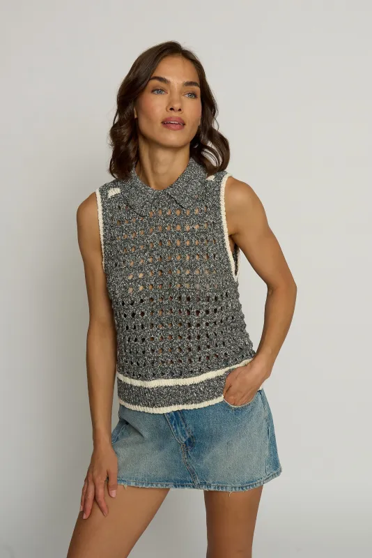 Sleeveless Cropped Open Stch sold by Central Park West