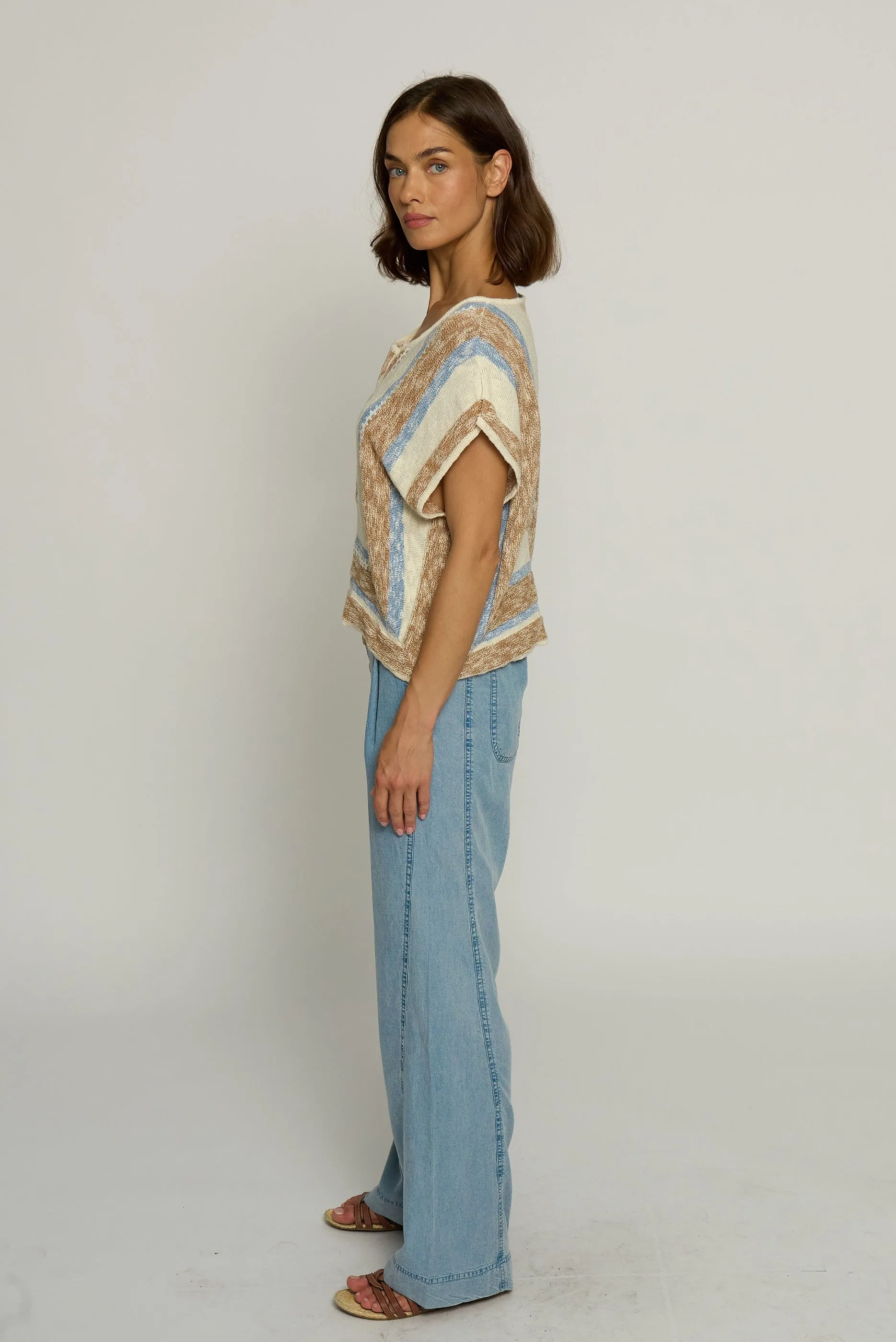 Mitred Stripe Square Top sold by Central Park West product image thumbnail 2