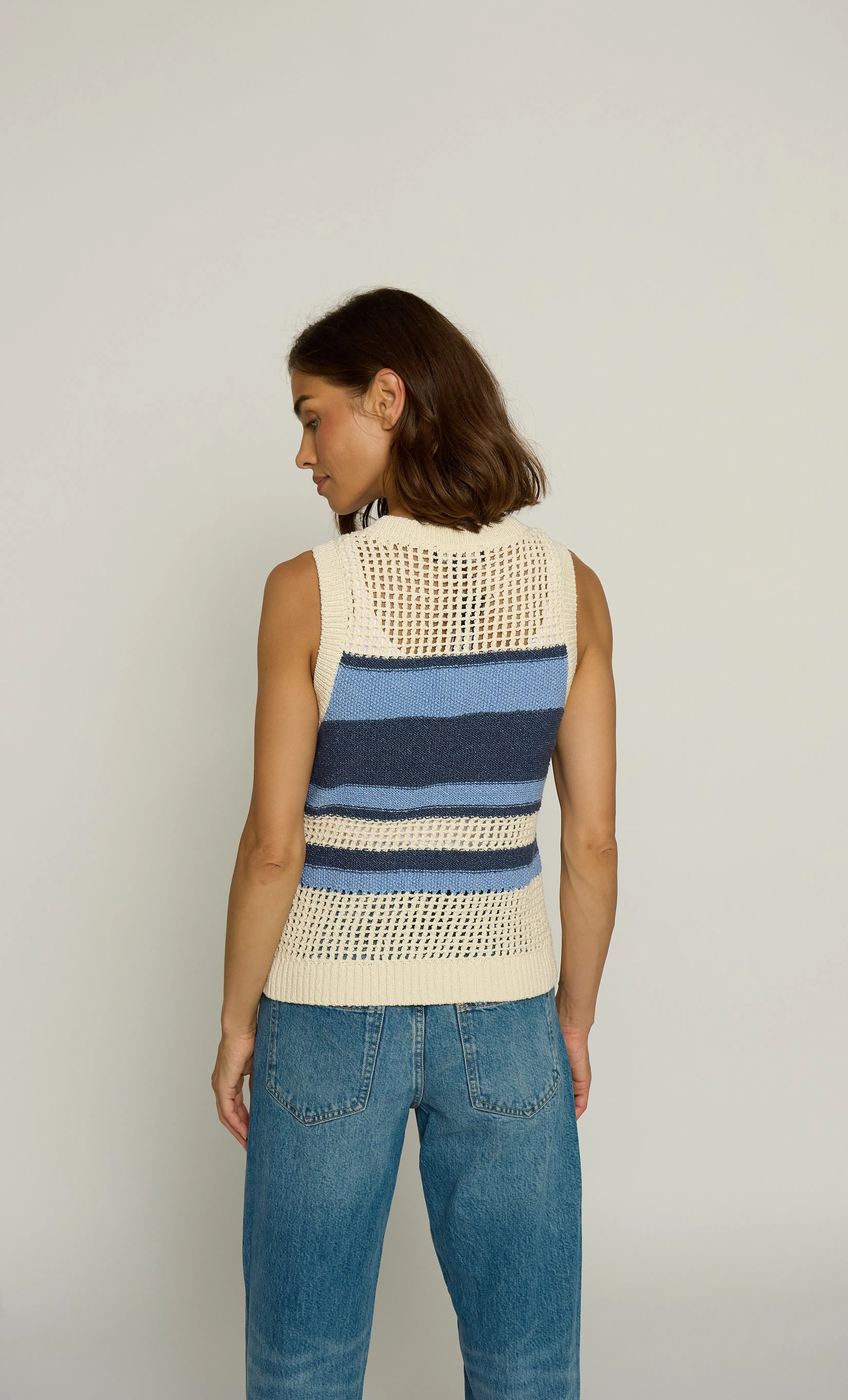 Textured Stripe Tank sold by Central Park West product image thumbnail 3