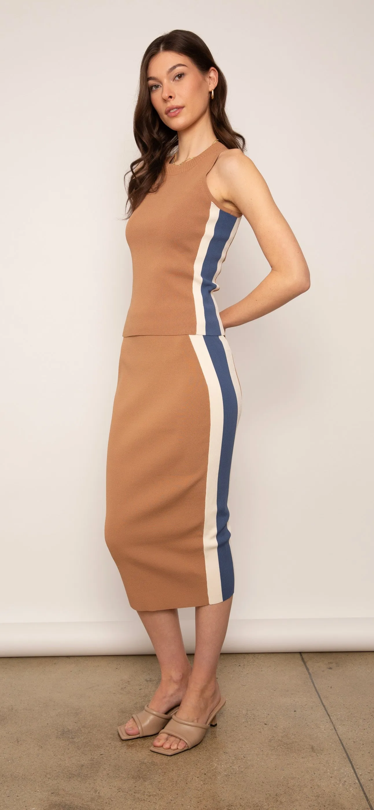 Harlow Varsity Racer Tank sold by Central Park West