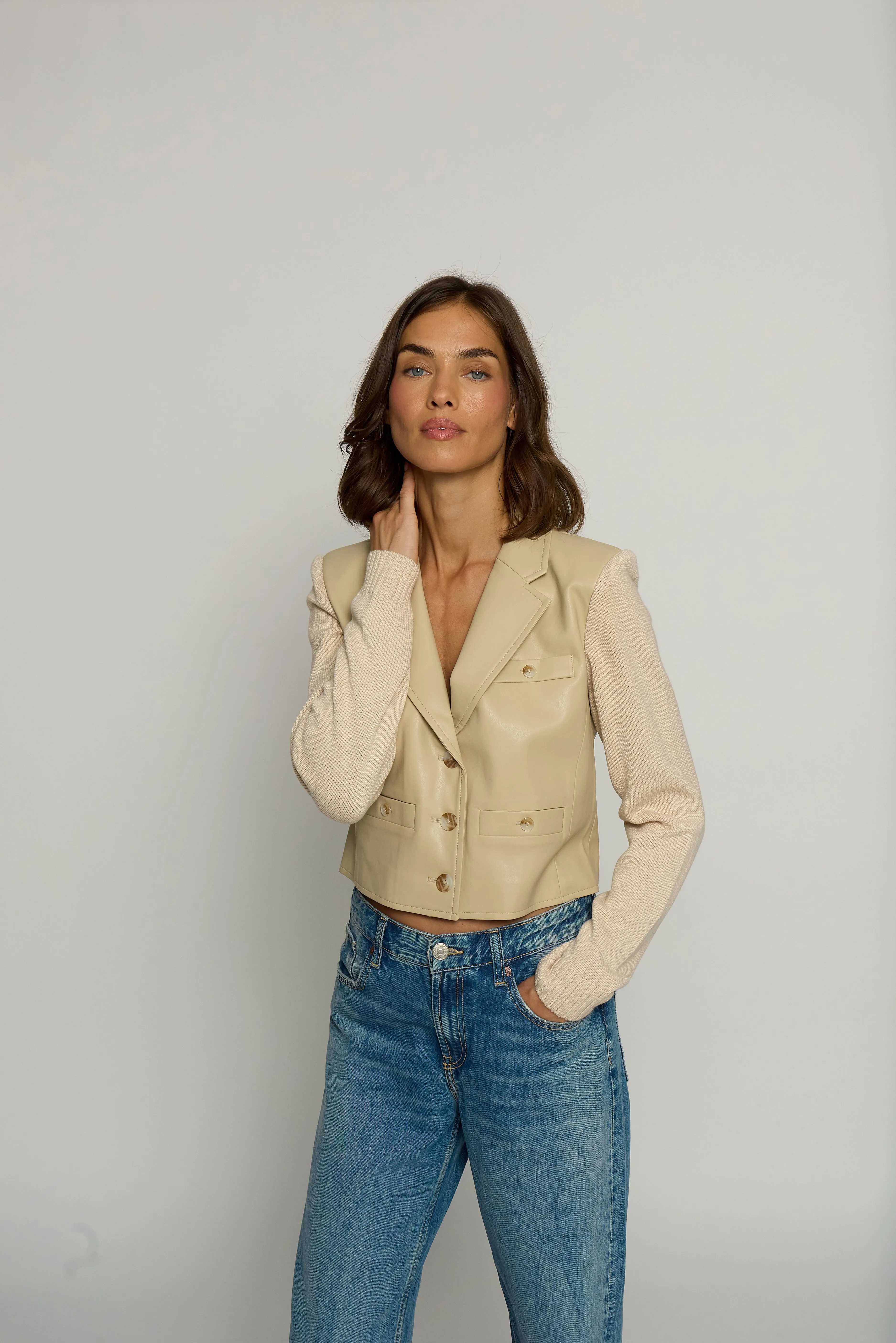 Vegan X Sweater Bomber sold by Central Park West product image thumbnail 4