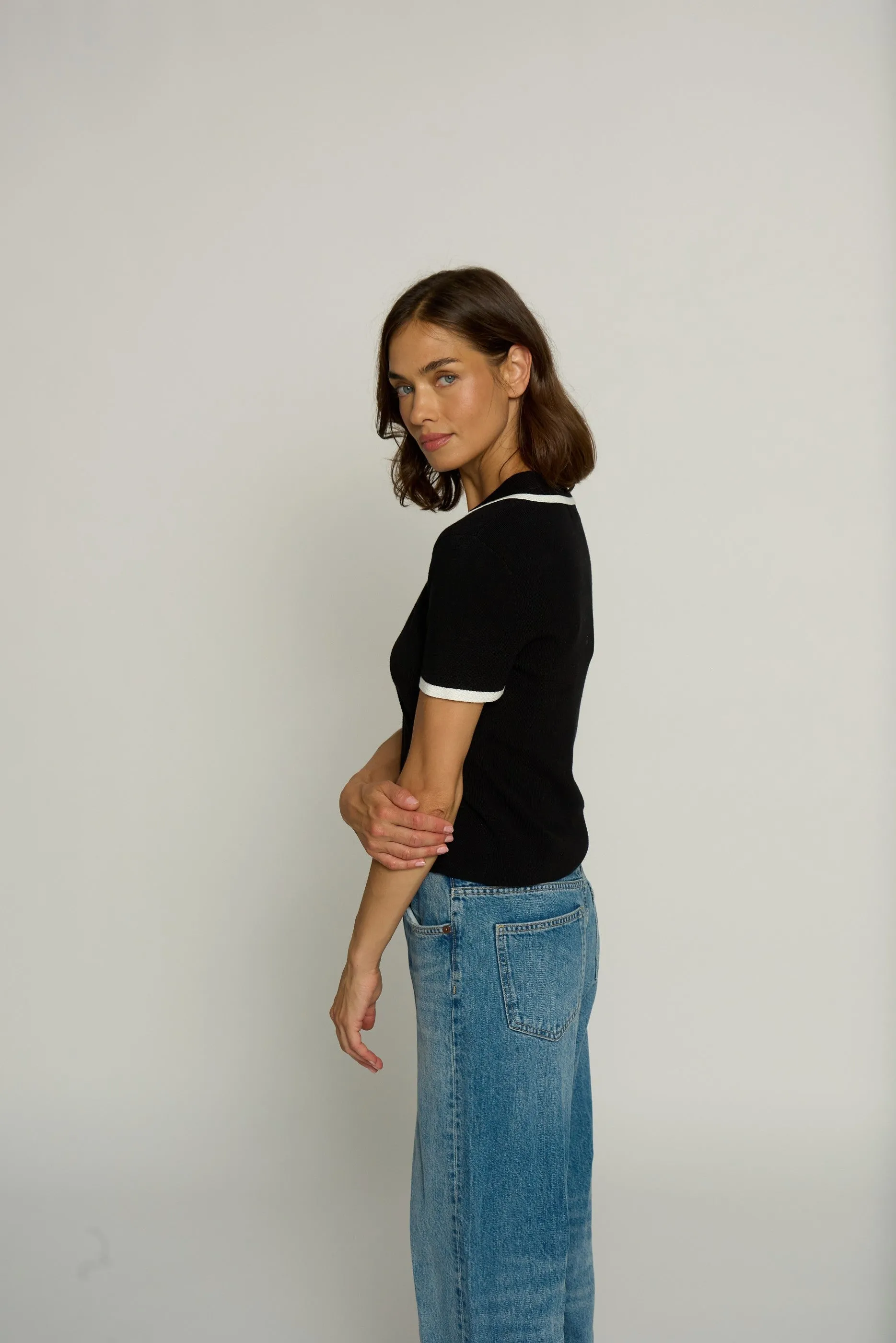 Ribbed Polo With Tipping sold by Central Park West product image thumbnail 2