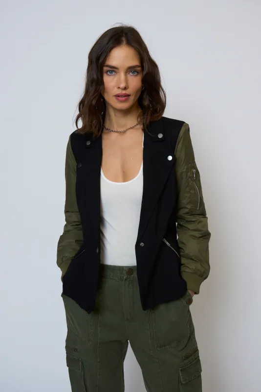 Billie Nylon Sleeve Blazer sold by Central Park West