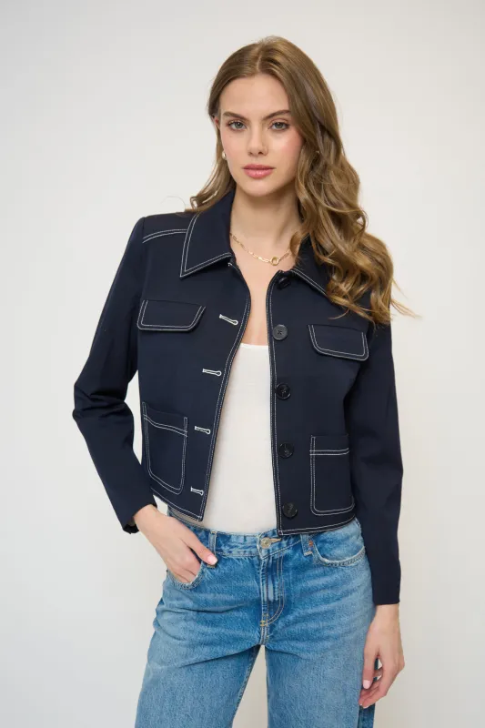 Franki Topstitch Lady Jacket sold by Central Park West