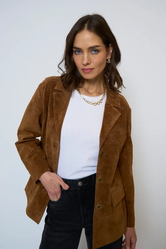 Atlas Genuine Suede Blazer made by Central Park West