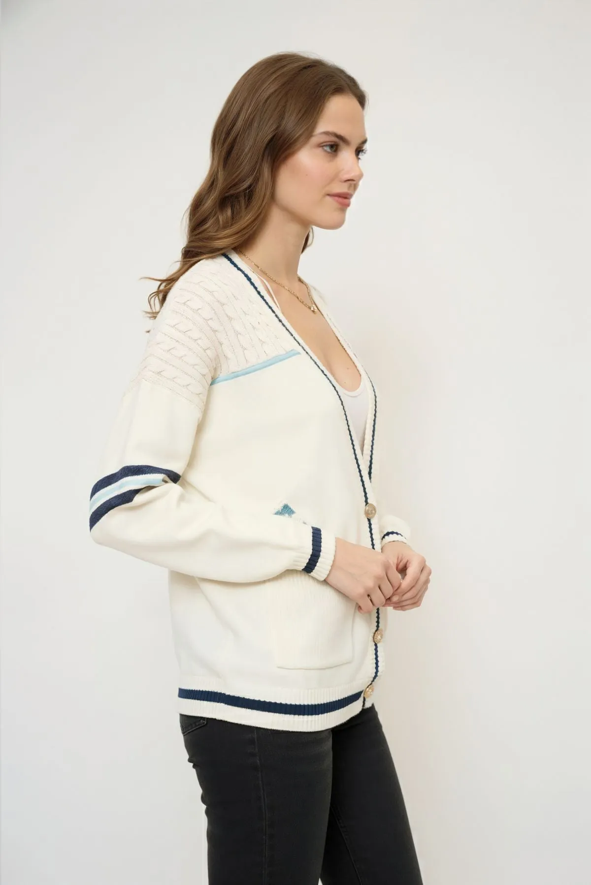 Heart Patchwork Cardi sold by Central Park West product image thumbnail 2