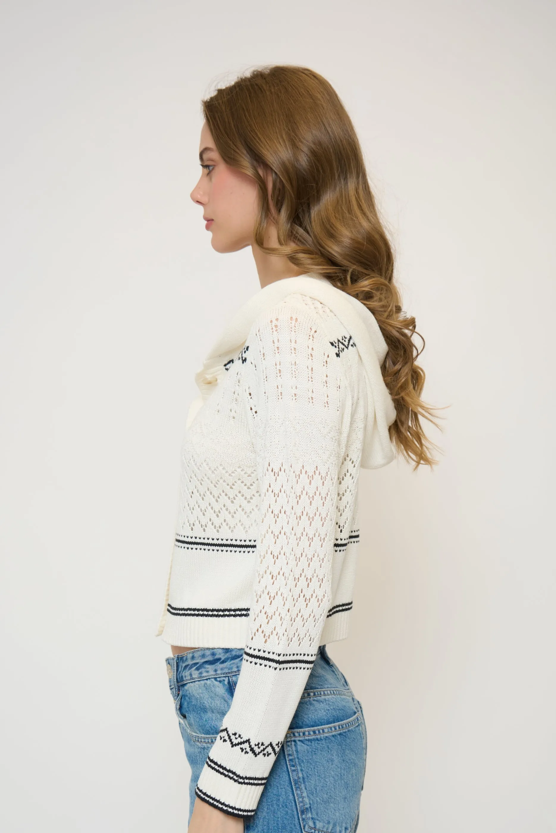 North Nautical Hooded Cardi sold by Central Park West product image thumbnail 2