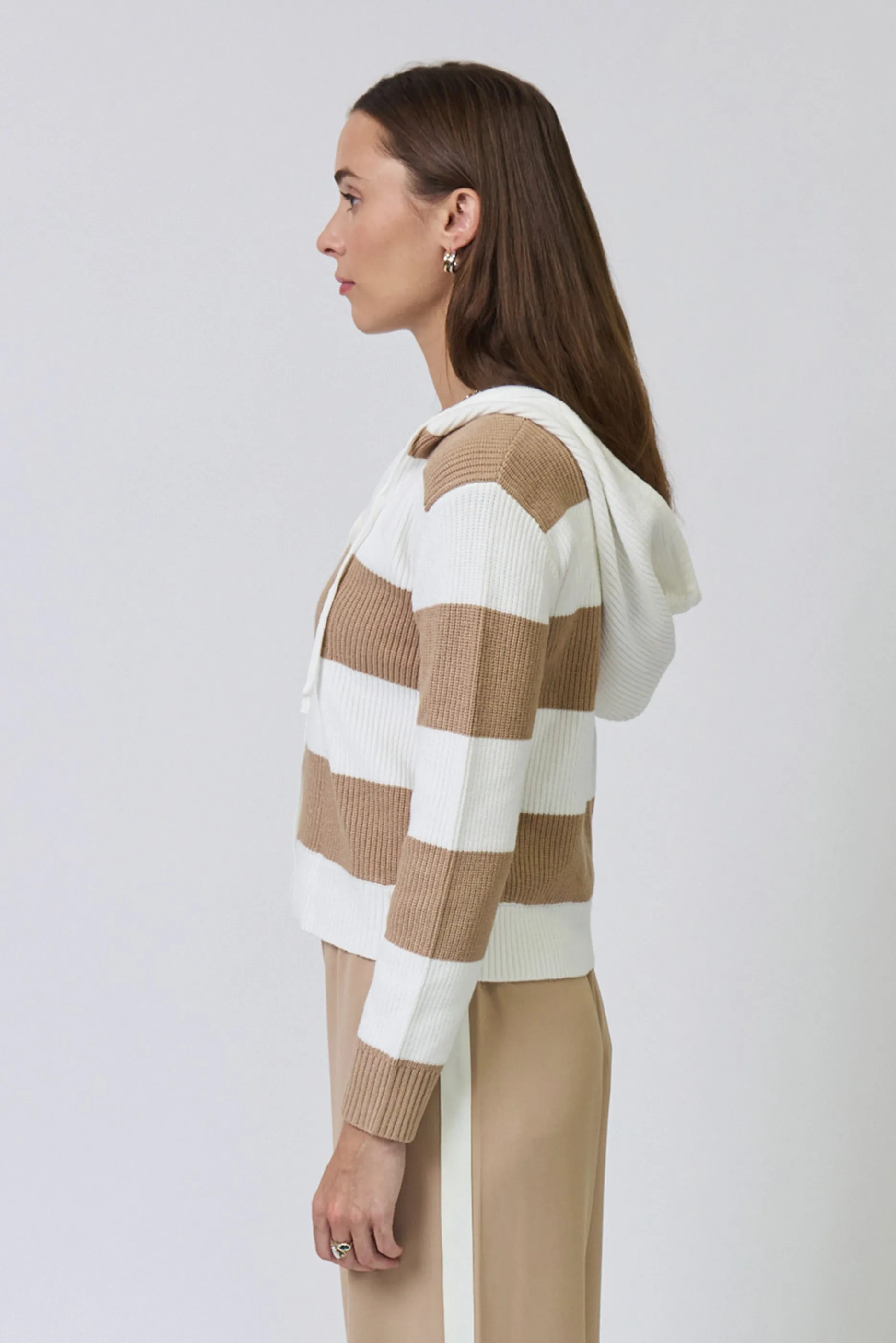 Chloe Hooded Rugby Cardigan sold by Central Park West product image thumbnail 4