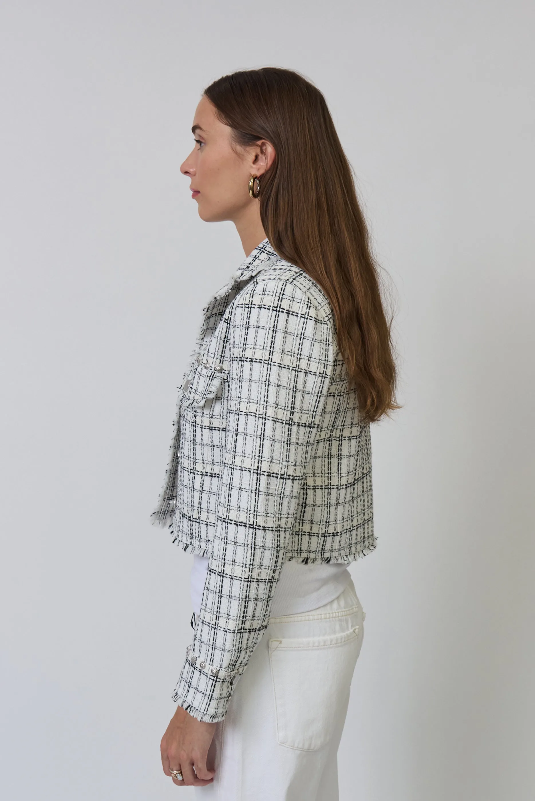 Logan Studded Tweed Jacket sold by Central Park West product image thumbnail 3