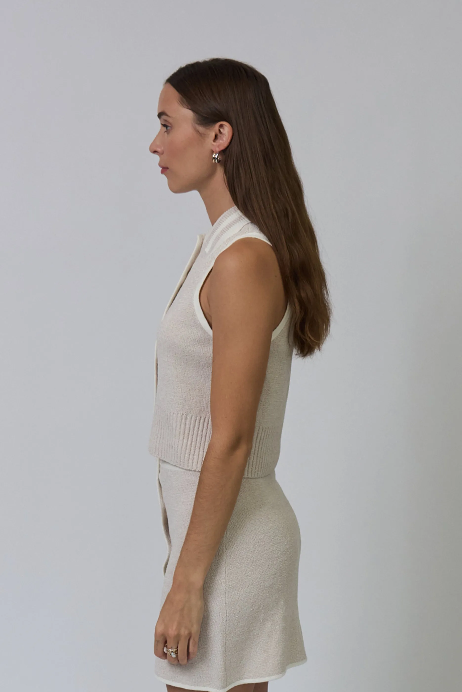 Celeste Tweed Yarn Collared Top sold by Central Park West product image thumbnail 5