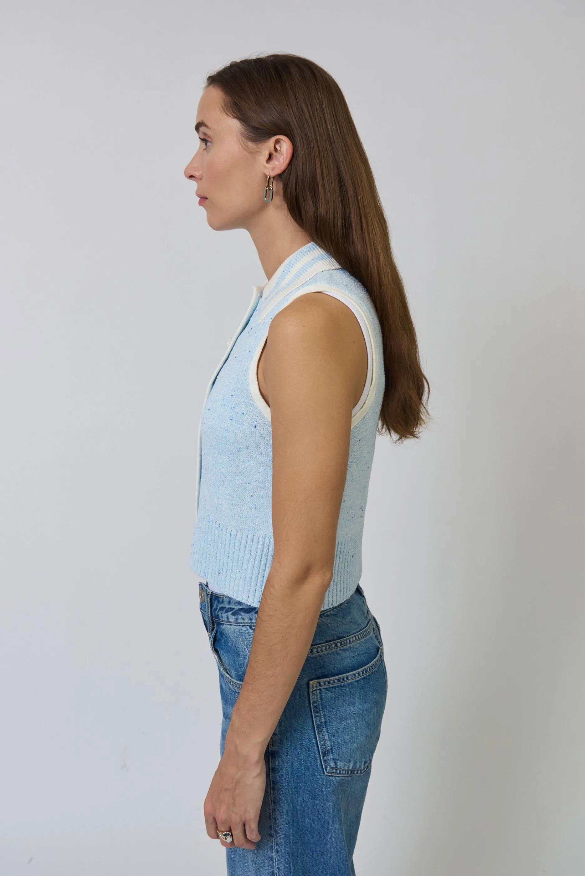 Celeste Tweed Yarn Collared Top sold by Central Park West product image thumbnail 2