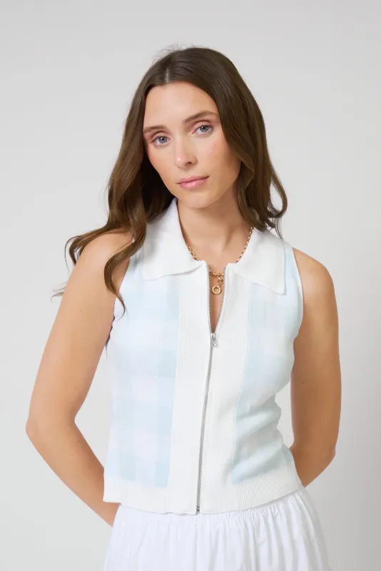 Laurel Zip Up Polo made by Central Park West