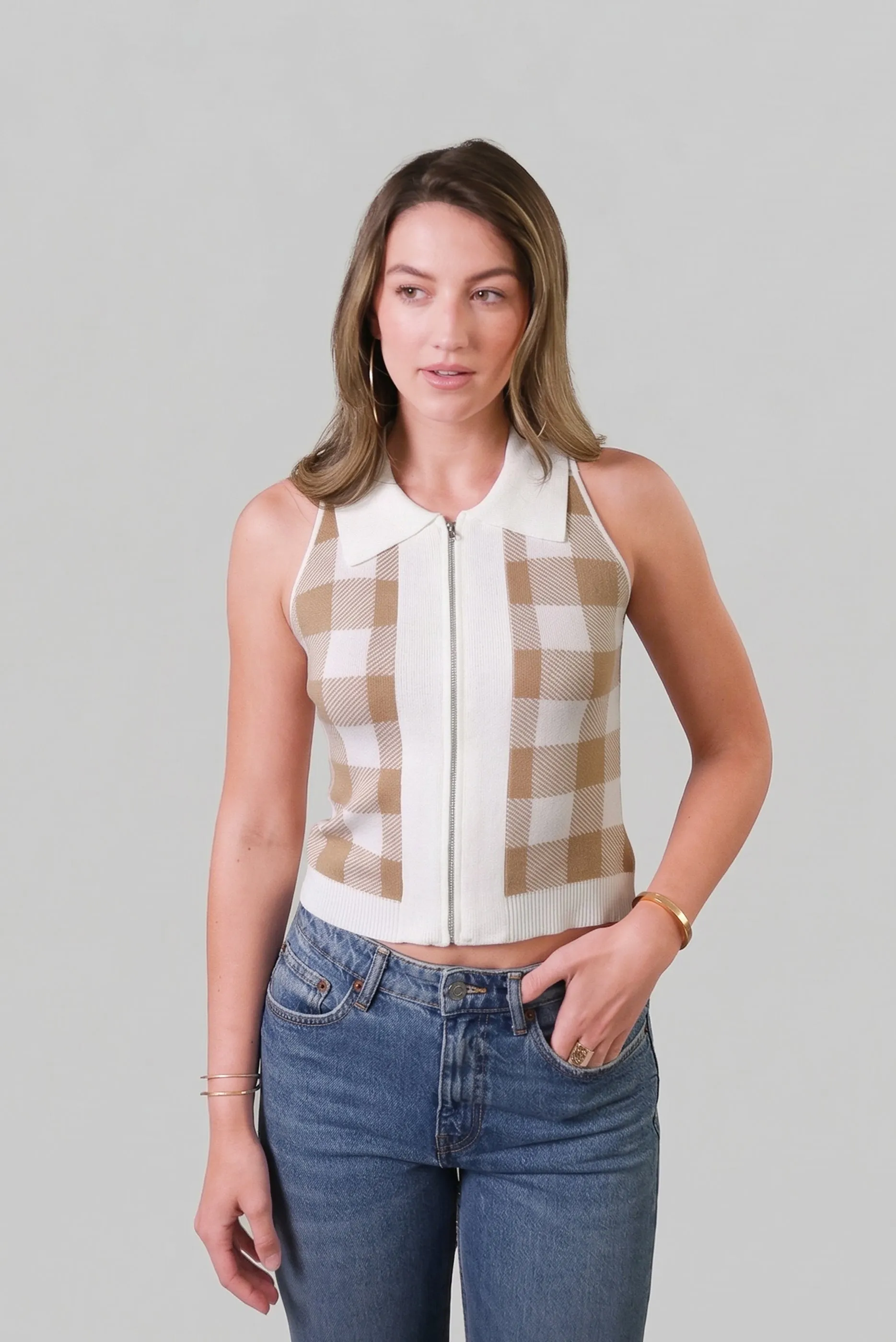 Laurel Zip Up Polo sold by Central Park West product image thumbnail 2