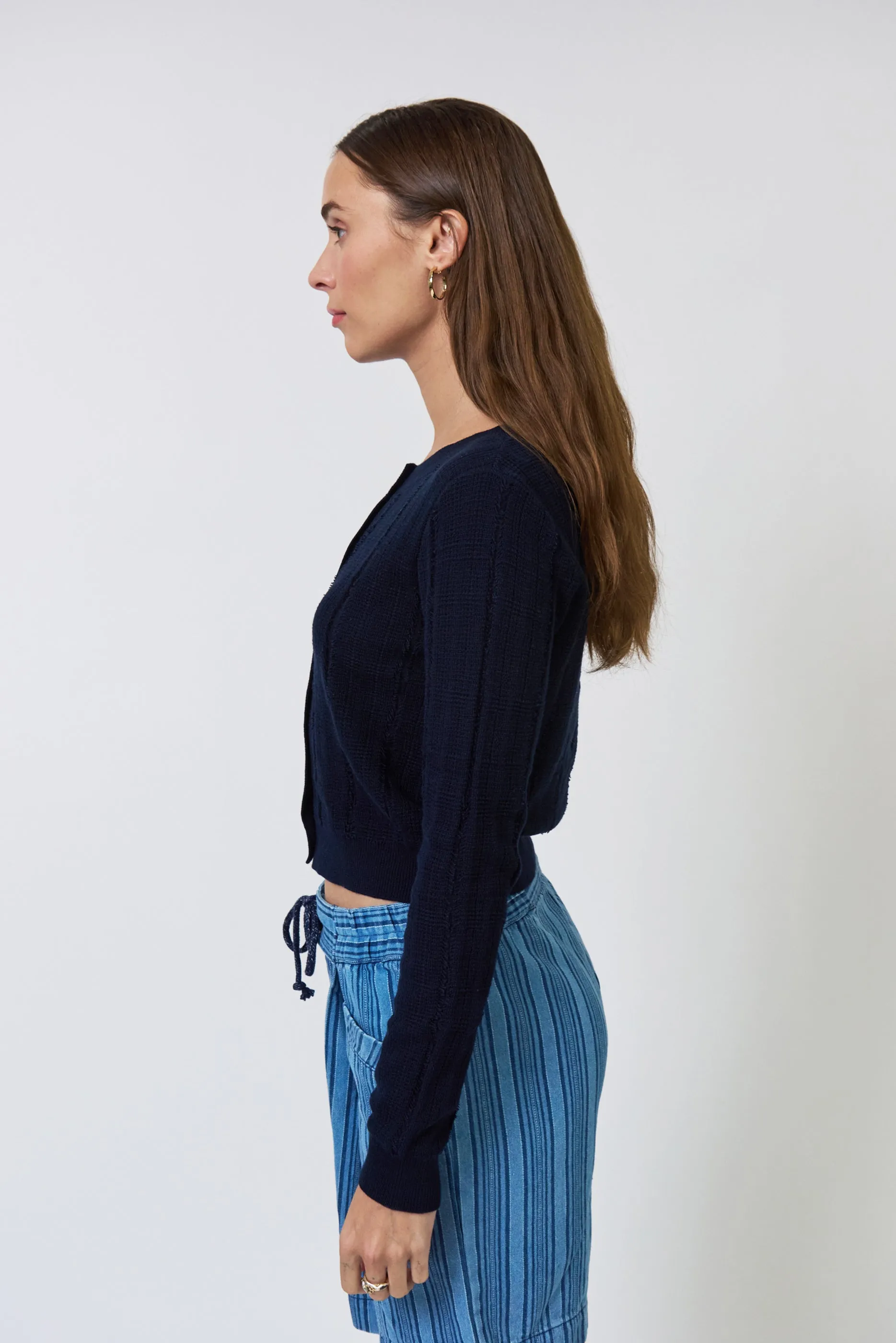 Clover Novelty Stitch Cardigan sold by Central Park West product image thumbnail 2