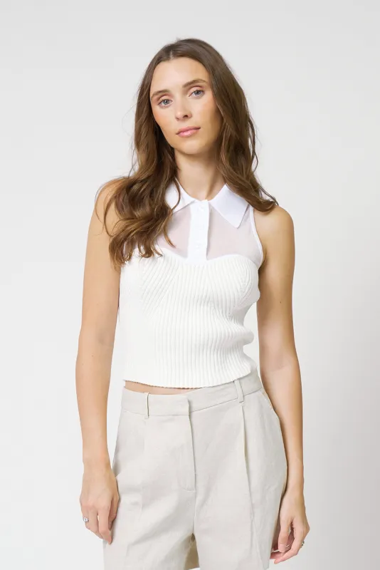 Brooklyn Sheer Polo Halter made by Central Park West
