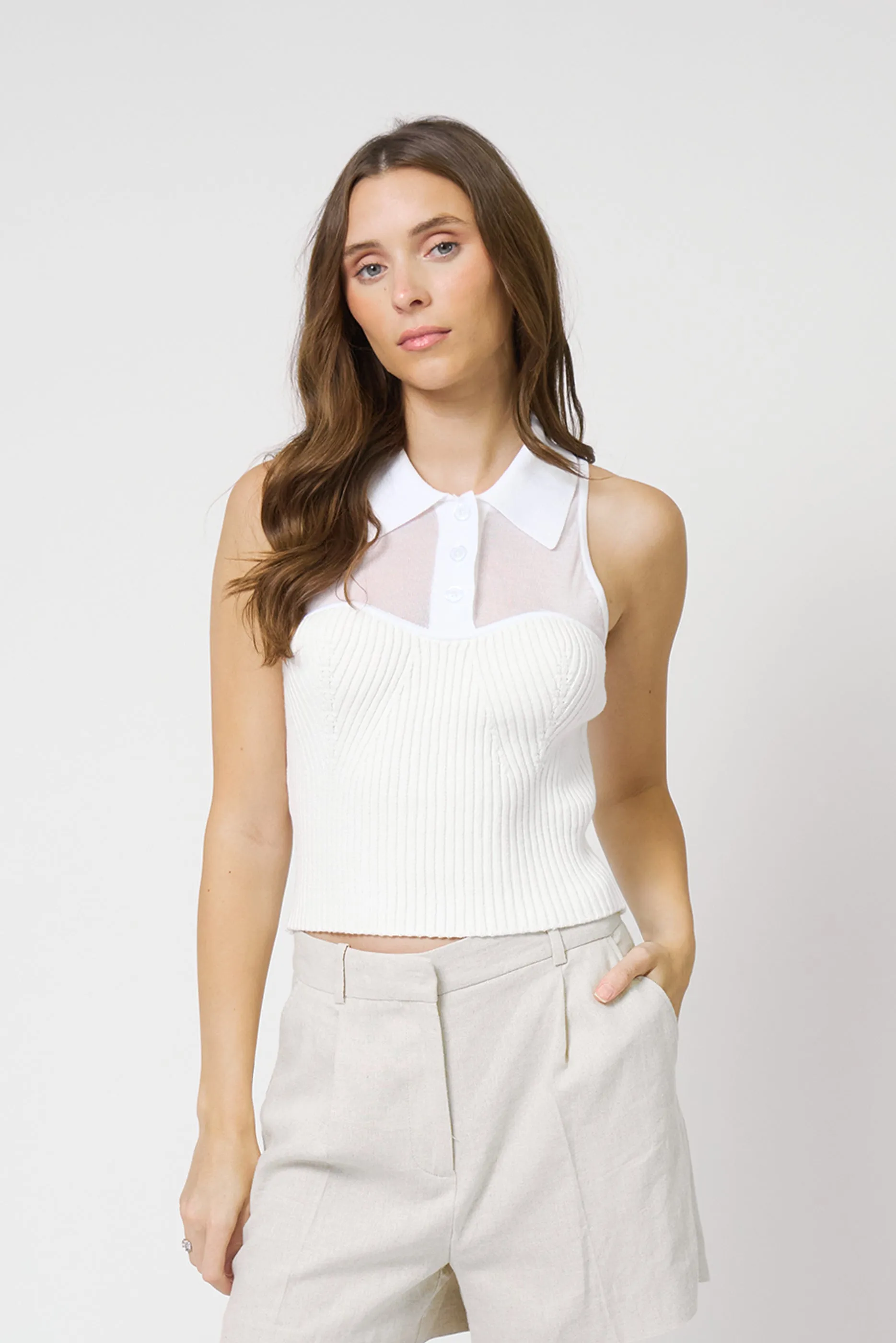 Brooklyn Sheer Polo Halter sold by Central Park West product image thumbnail 5