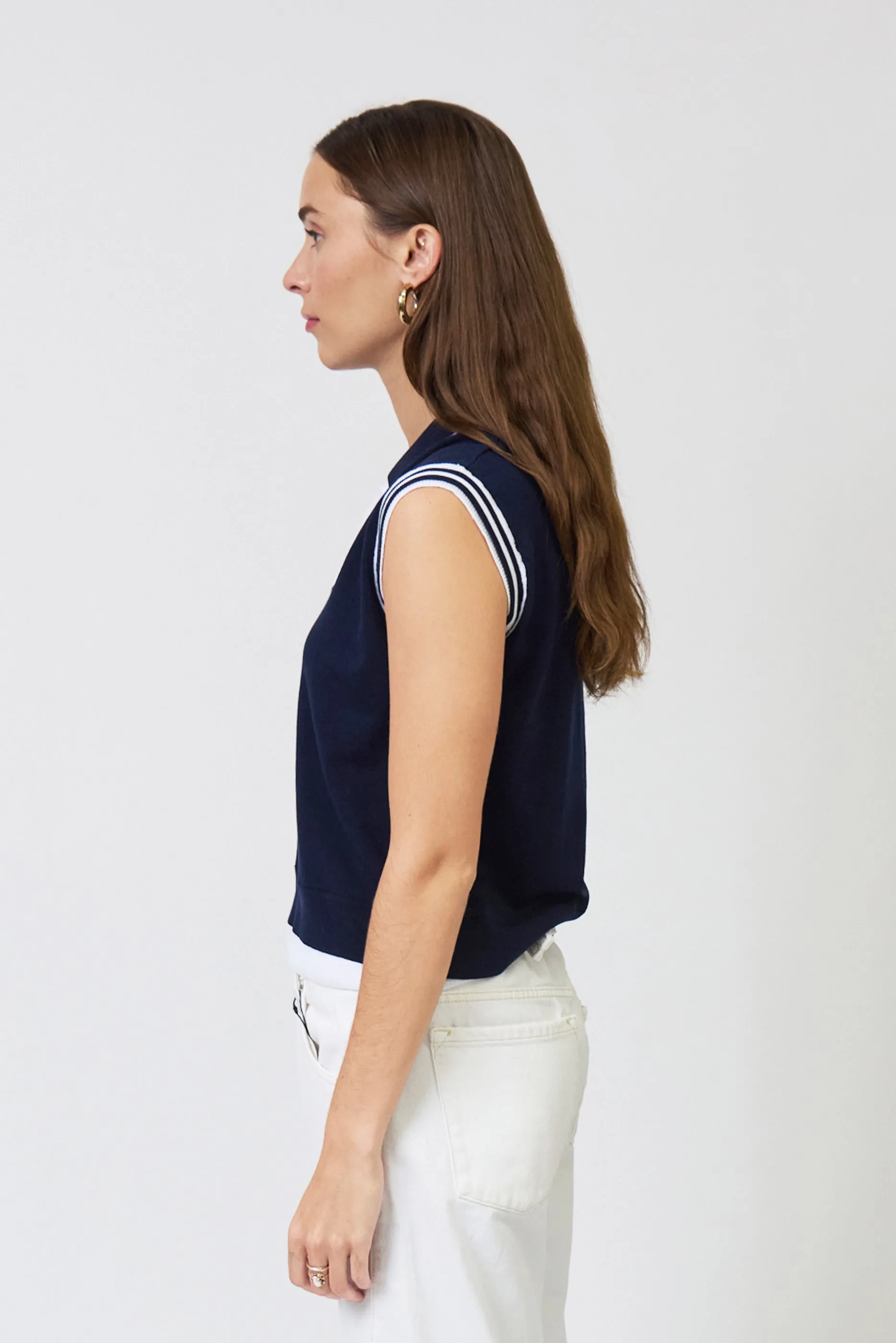 Brooklyn Sheer Double Layer Twofer Polo sold by Central Park West product image thumbnail 3