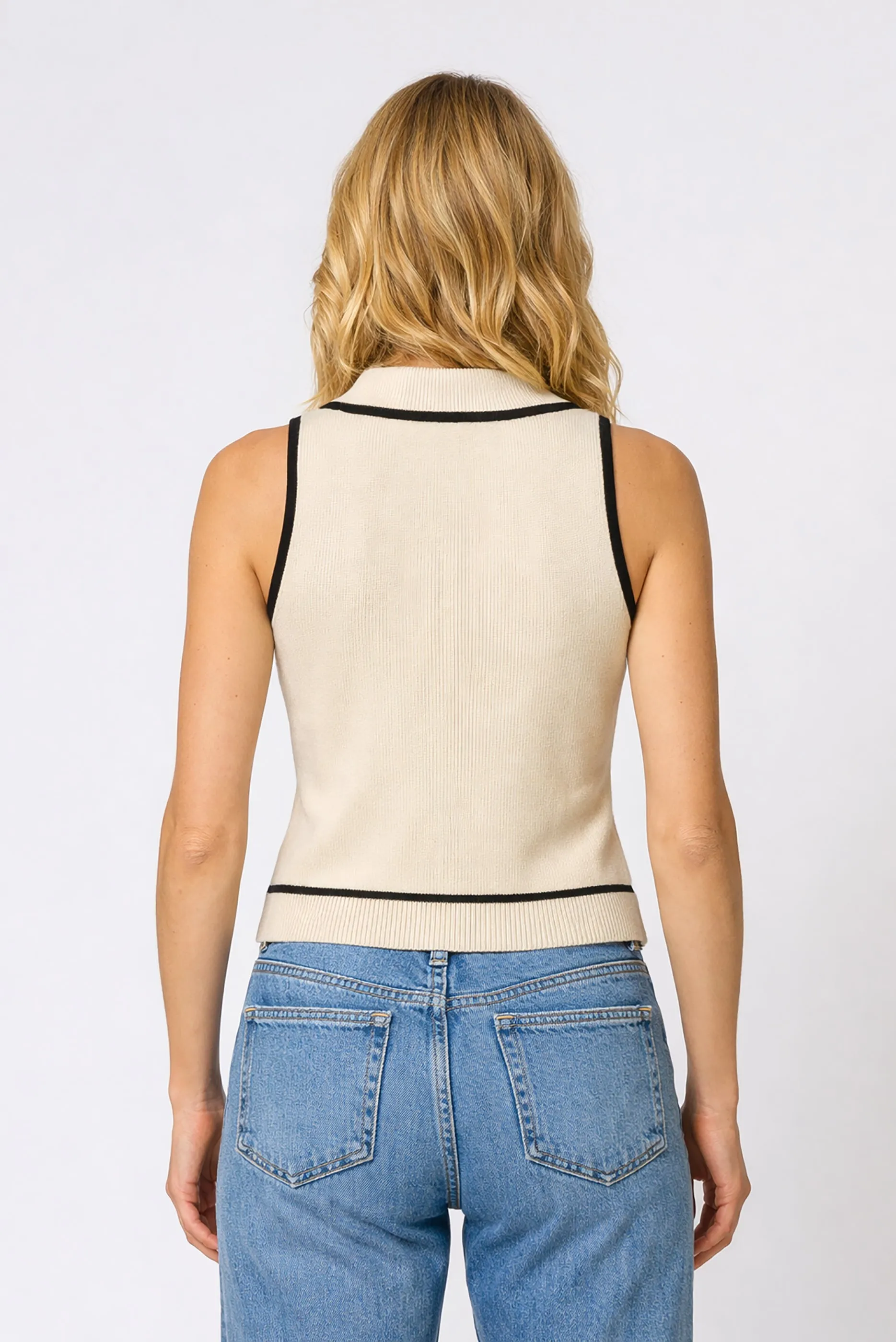 Cora Zip Up Polo sold by Central Park West product image thumbnail 3