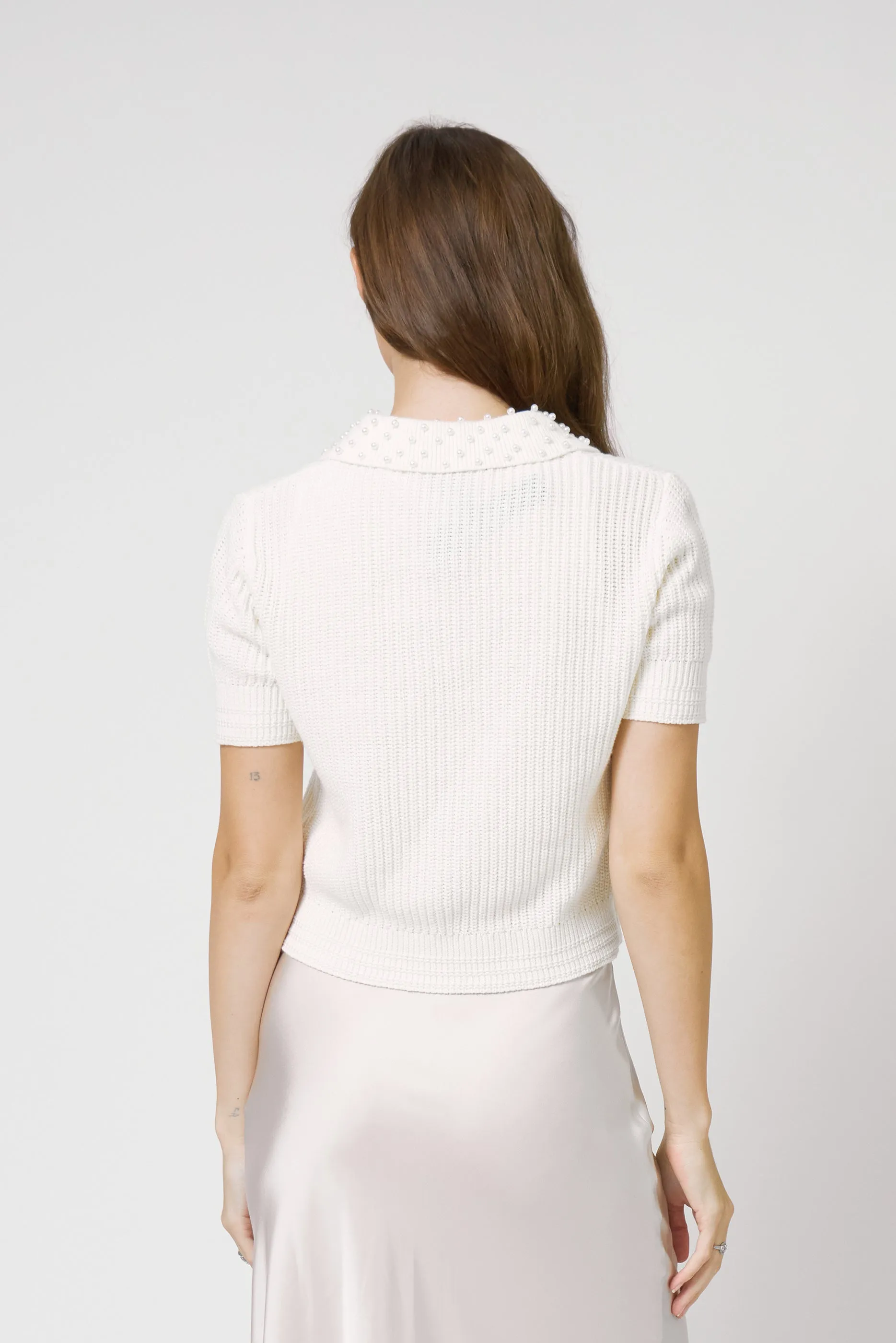 Charli Pearl Collared Polo sold by Central Park West product image thumbnail 3