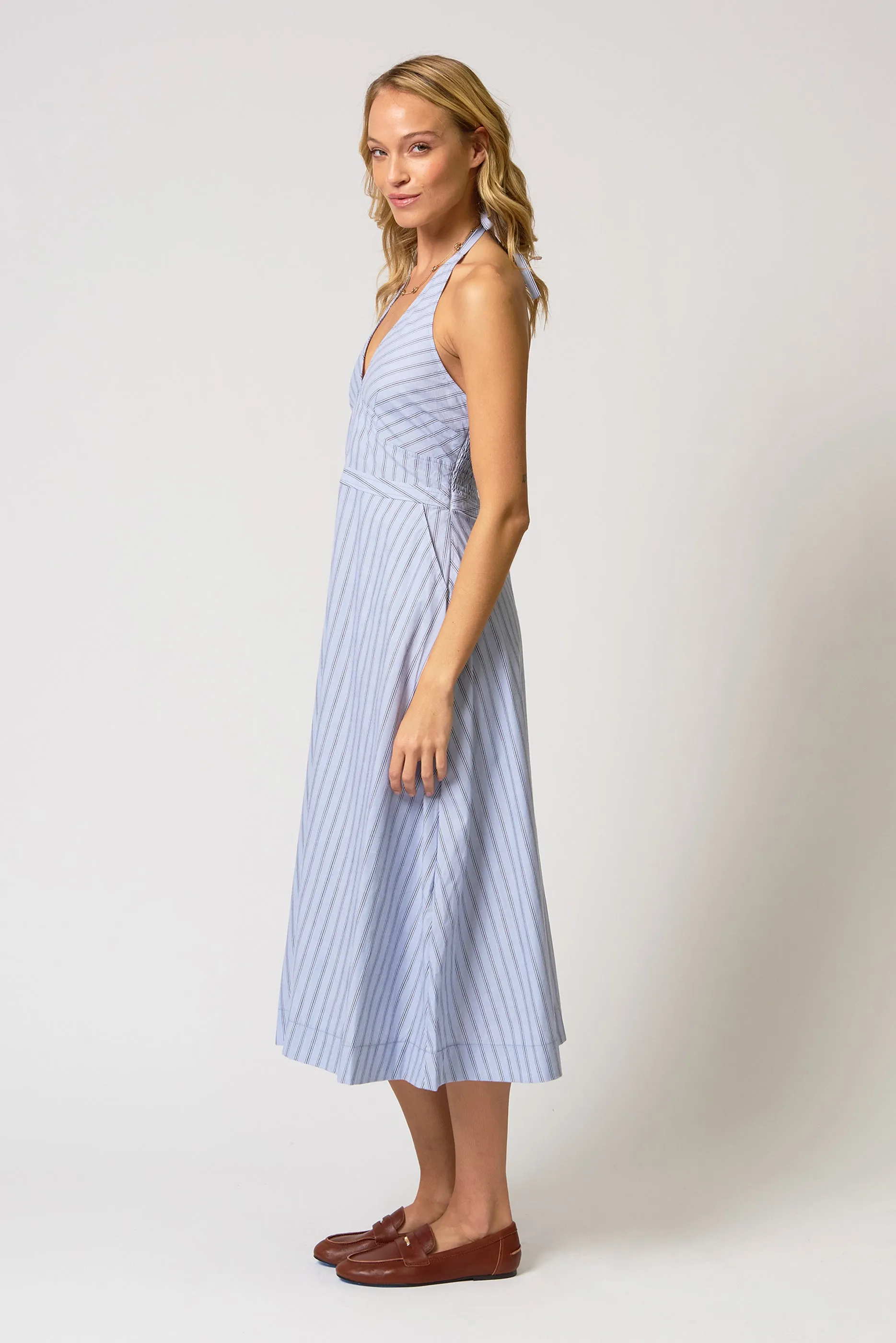 Ora Poplin Stripe Halter Dress sold by Central Park West product image thumbnail 3