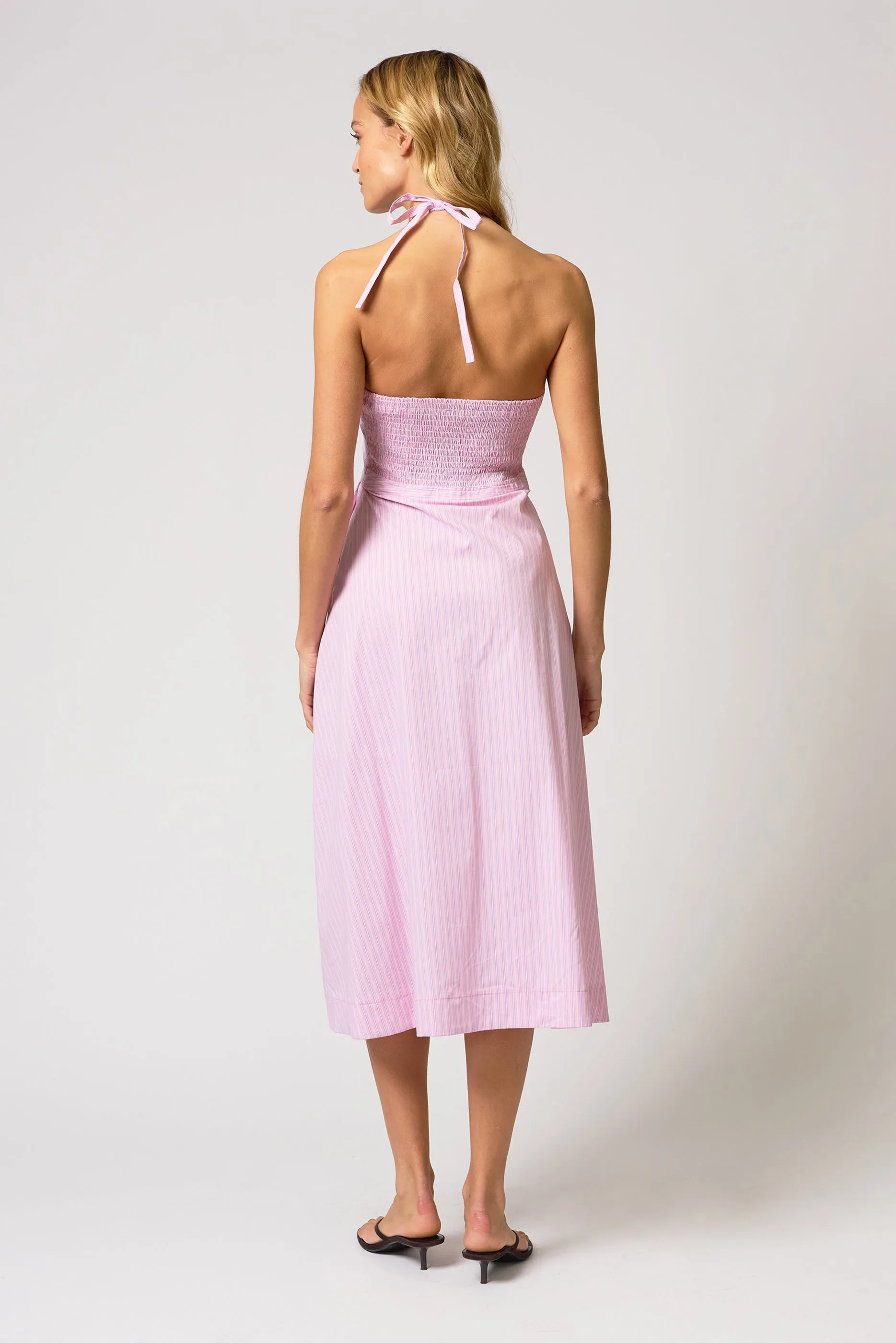 Ora Poplin Stripe Halter Dress sold by Central Park West product image thumbnail 4
