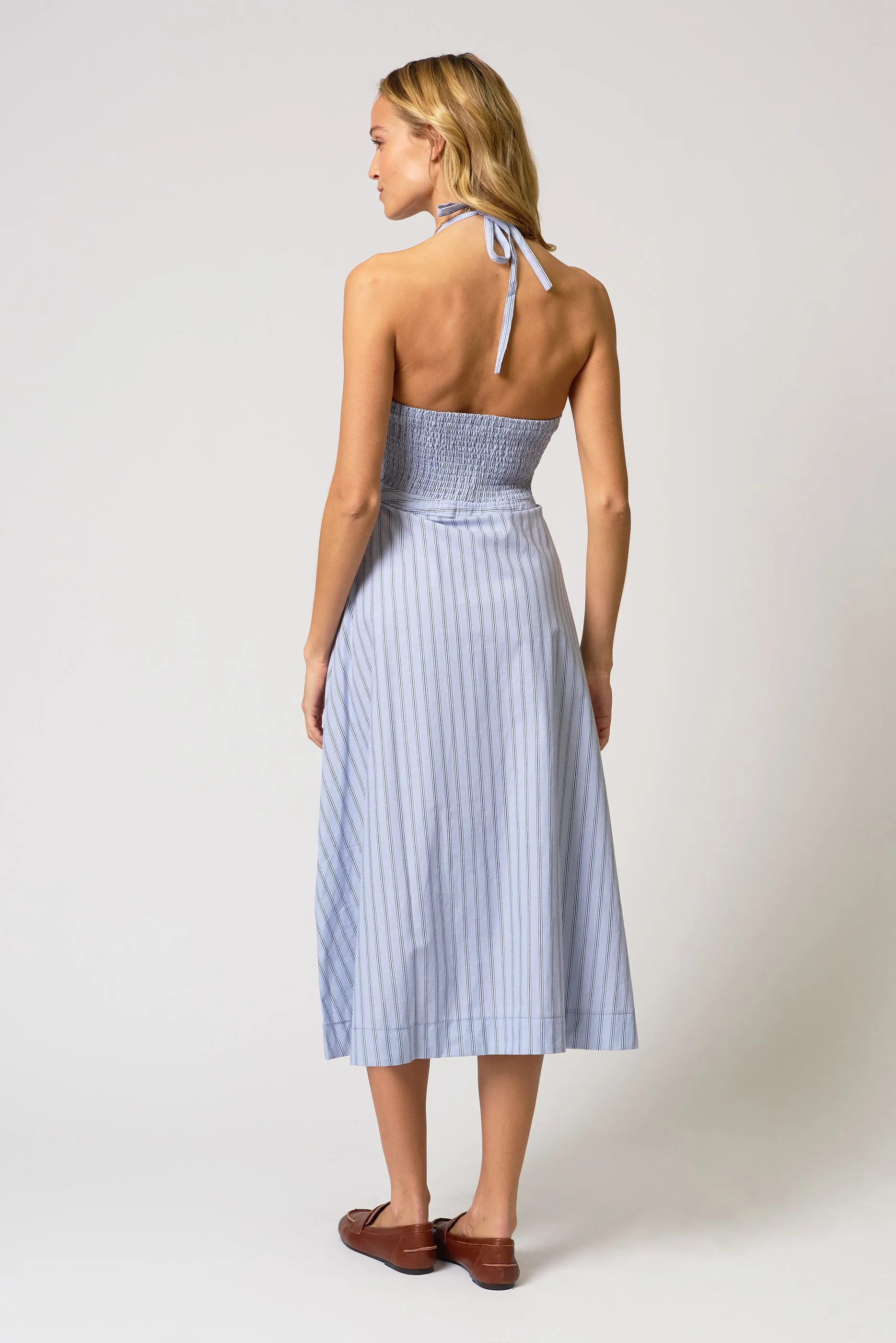 Ora Poplin Stripe Halter Dress sold by Central Park West product image thumbnail 5