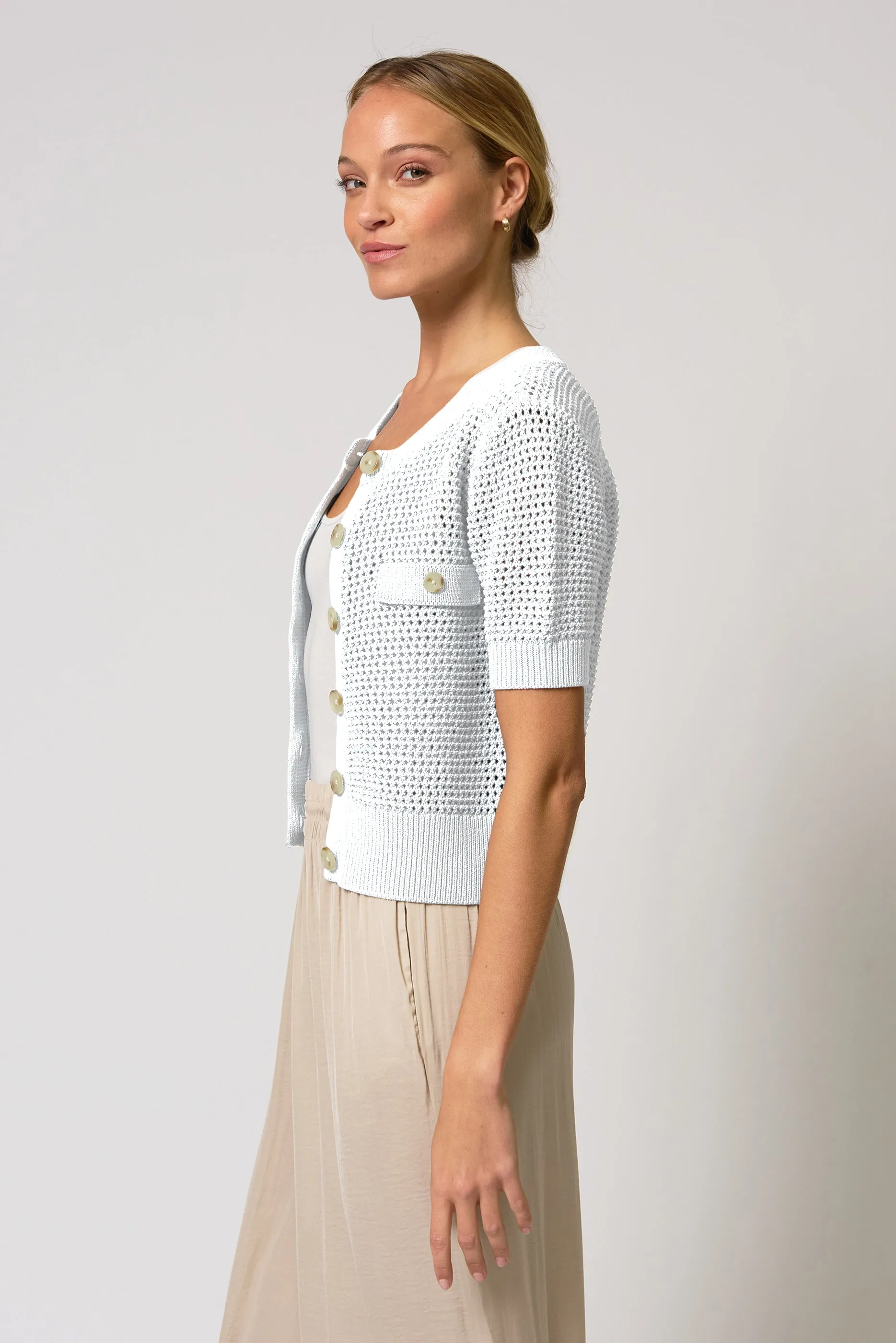 Iris Tape Yarn Cardi sold by Central Park West product image thumbnail 4
