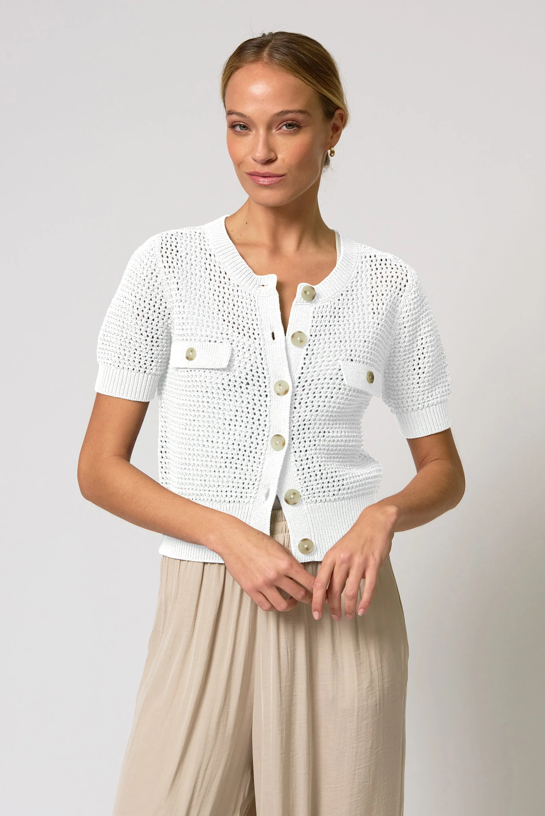 Iris Tape Yarn Cardi sold by Central Park West product image thumbnail 2