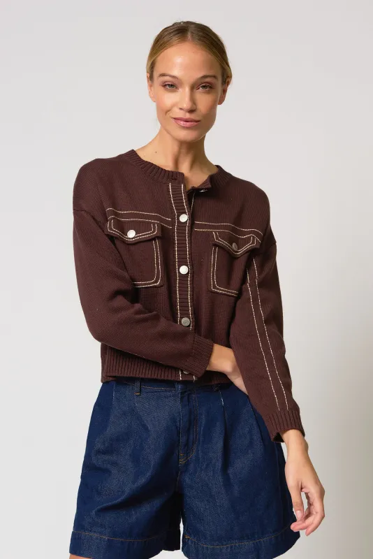 Dean Topstitch Sweater made by Central Park West