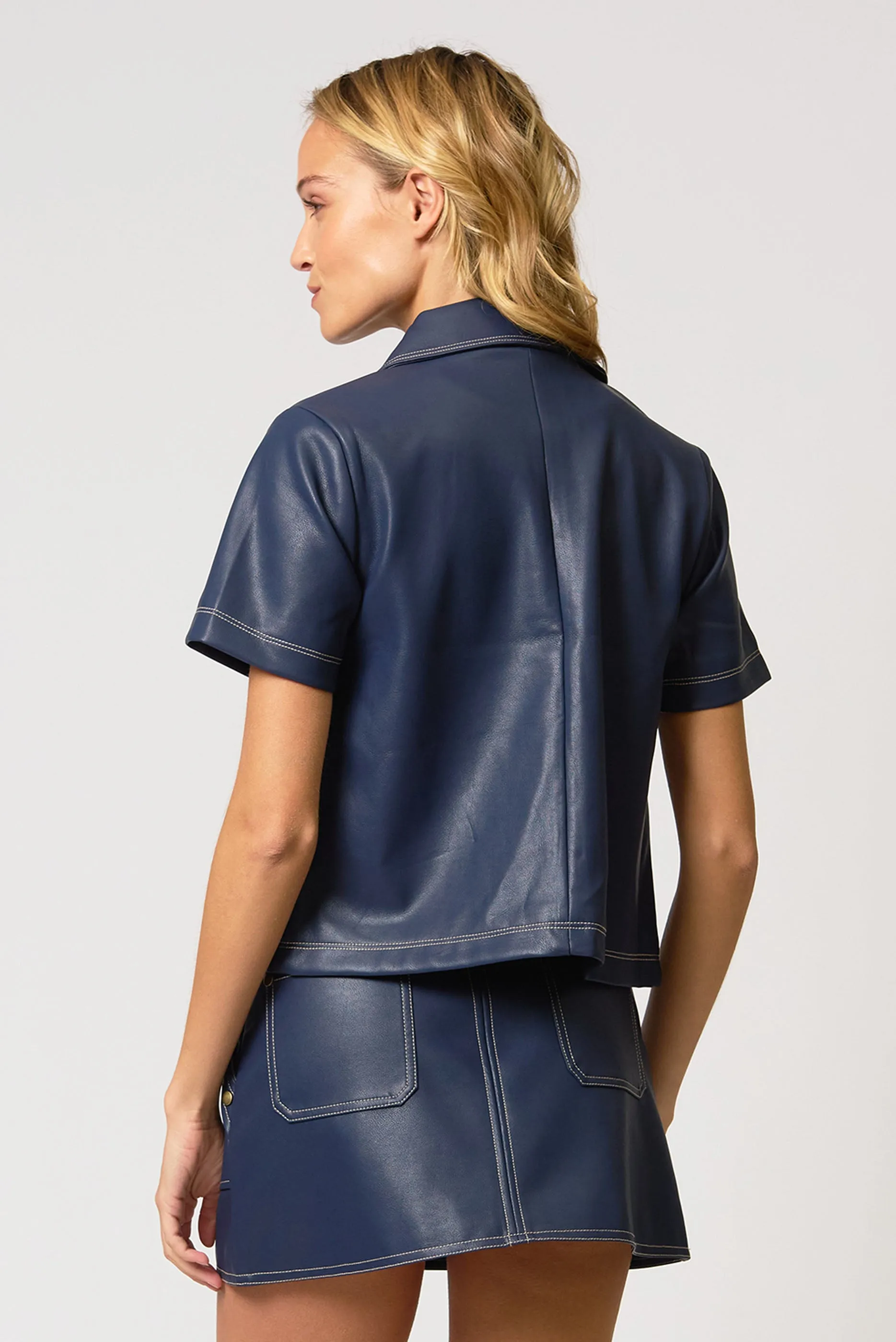 Rusty Vegan Cropped Jacket sold by Central Park West product image thumbnail 3