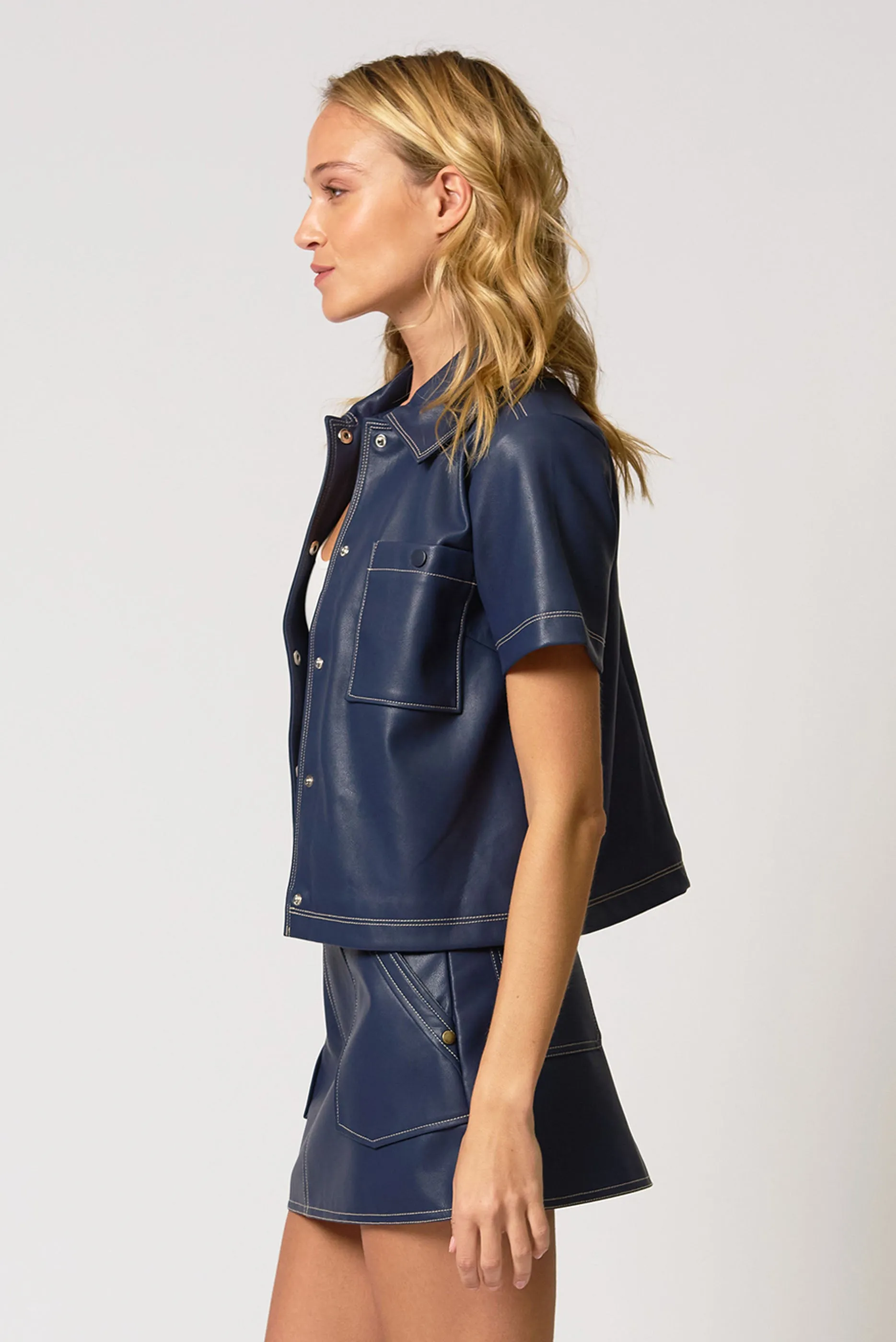 Rusty Vegan Cropped Jacket sold by Central Park West product image thumbnail 2