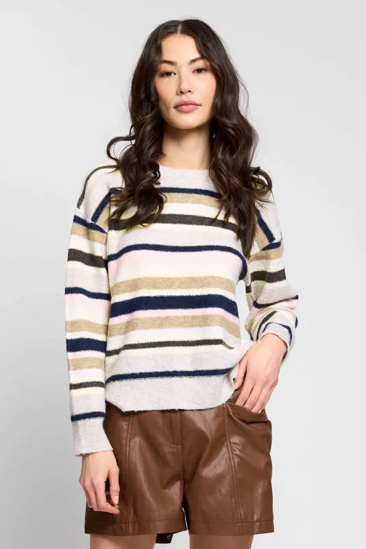 Birch Striped Crew made by Central Park West