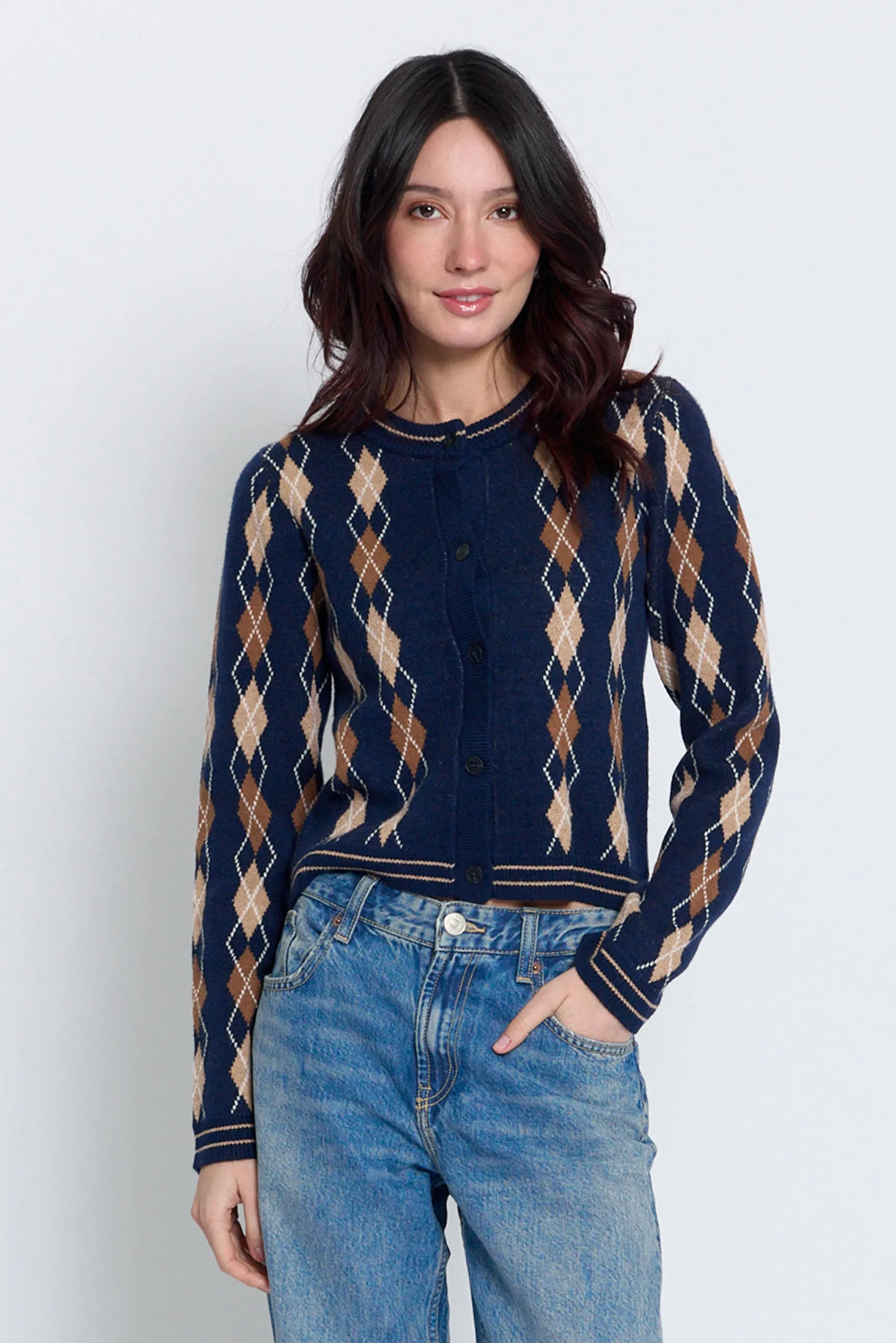 Astrid Argyle Cardigan sold by Central Park West product image thumbnail 2