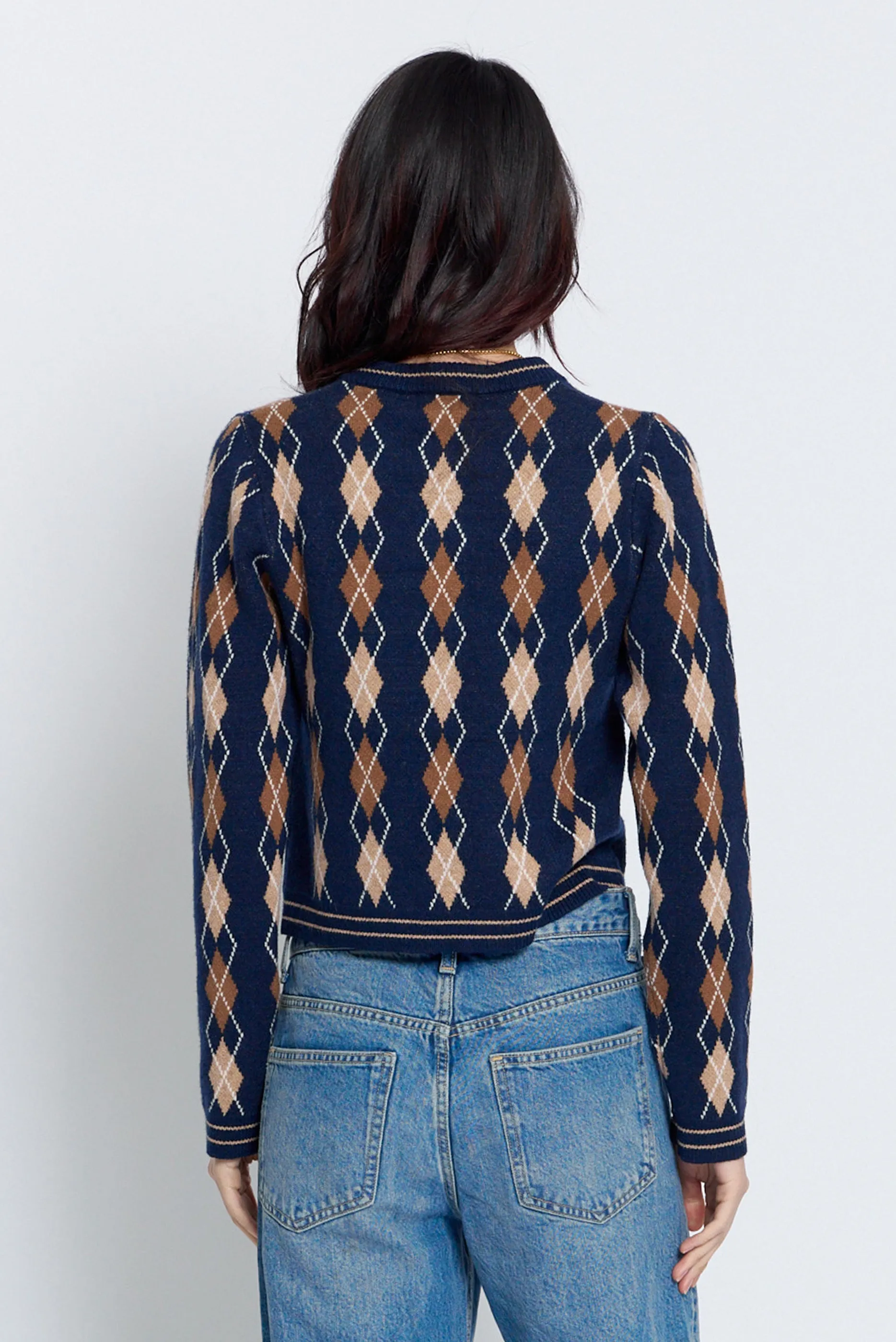 Astrid Argyle Cardigan sold by Central Park West product image thumbnail 3