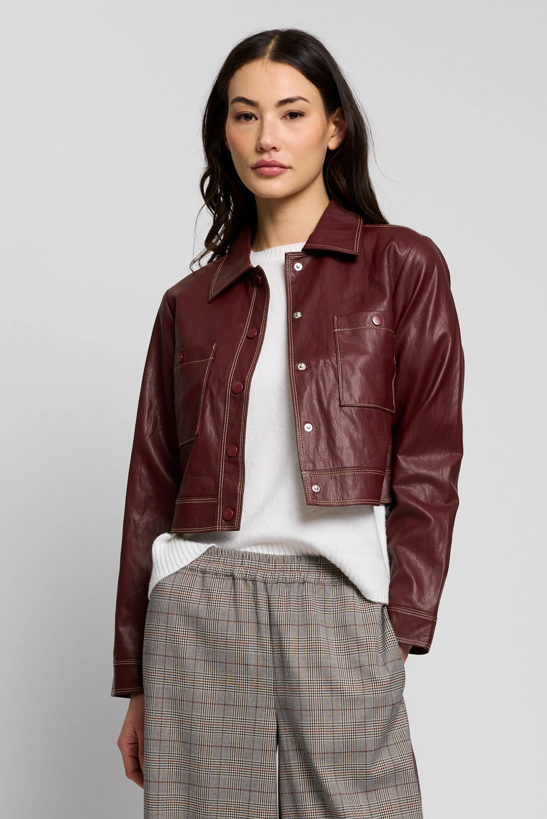 Hazel Topstitched Jacket sold by Central Park West product image thumbnail 2