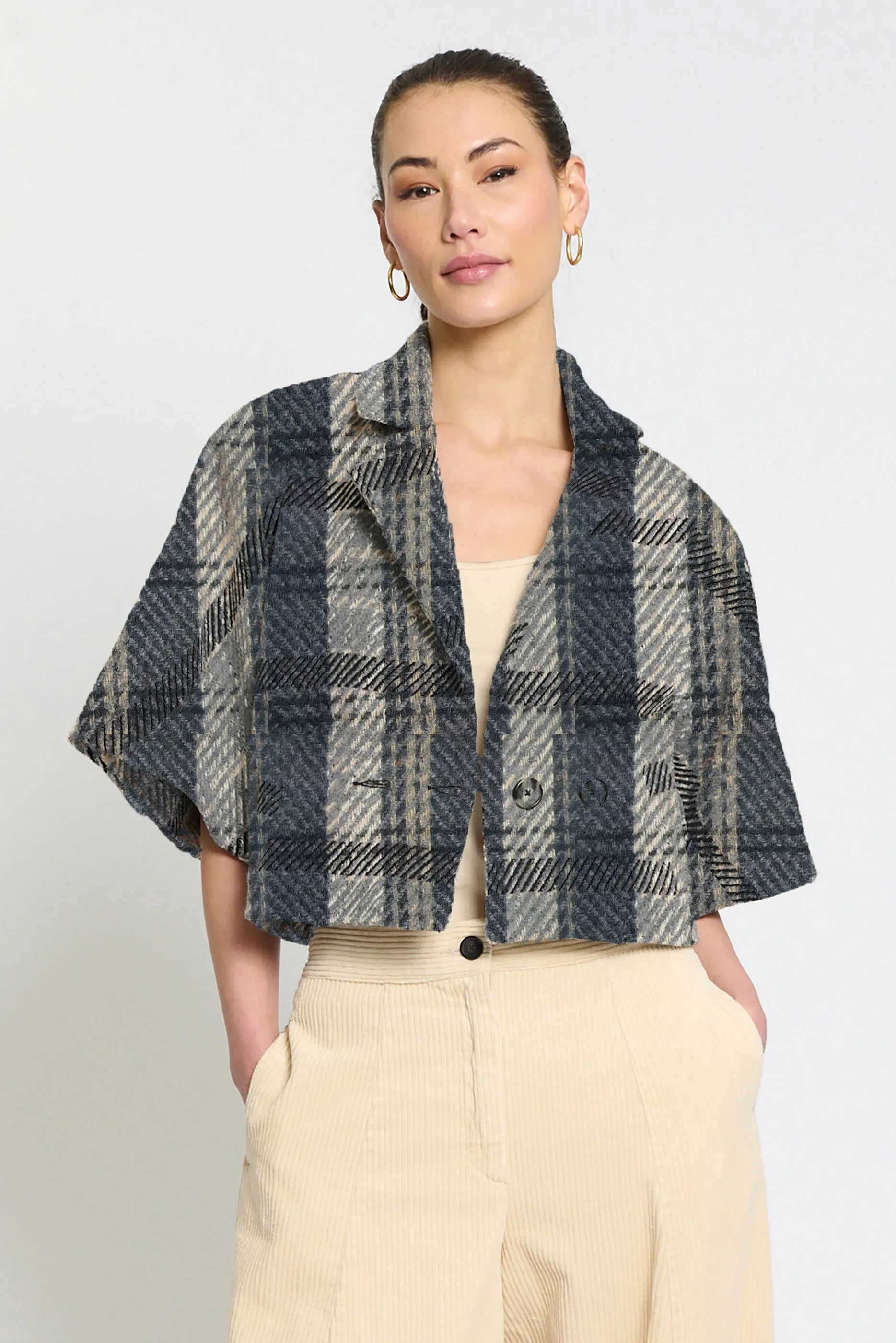 Lyla Short Sleeve Cape Jacket sold by Central Park West product image thumbnail 2