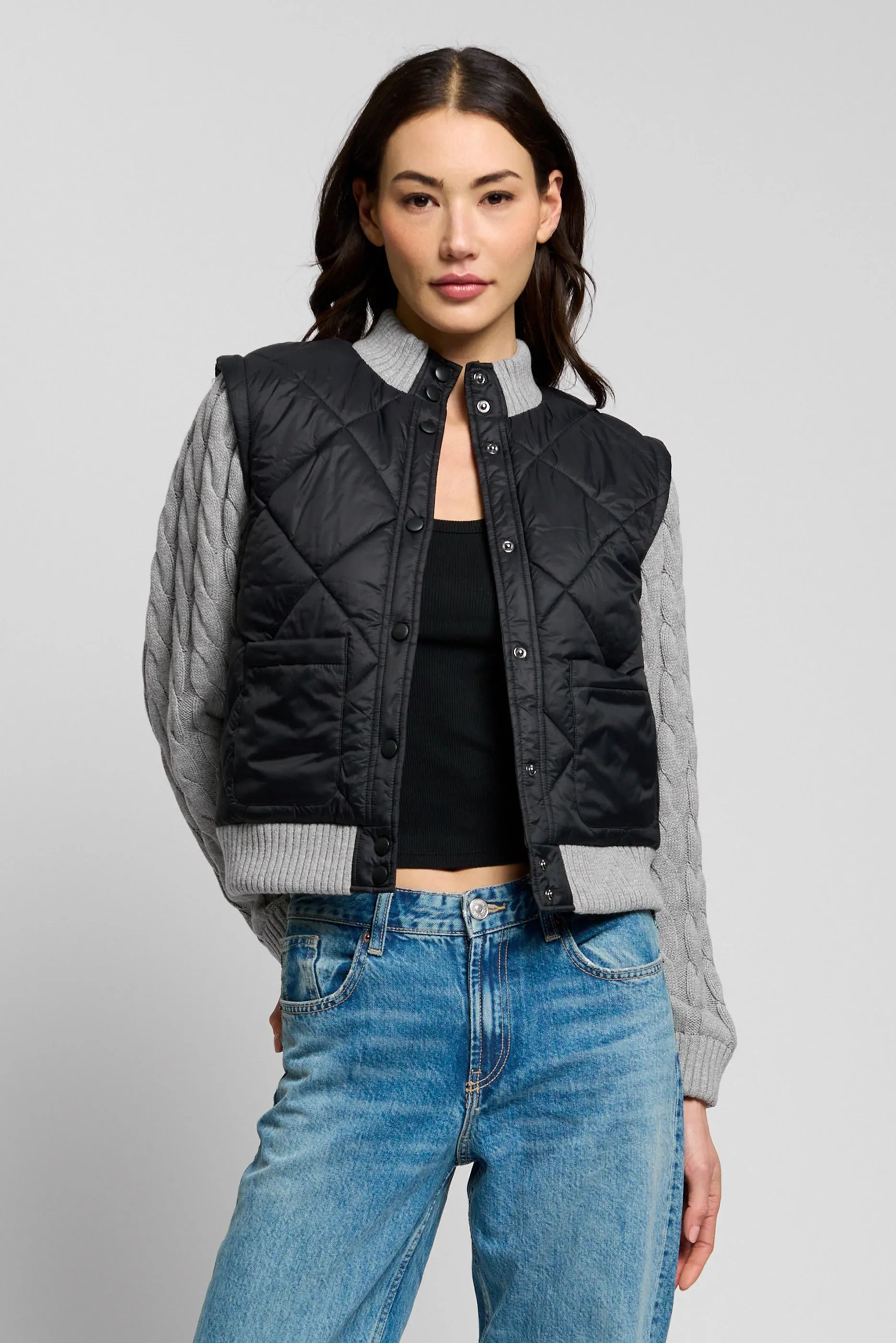 Ember Quilted Nylon Sweater Sleeve Puffer sold by Central Park West product image thumbnail 2