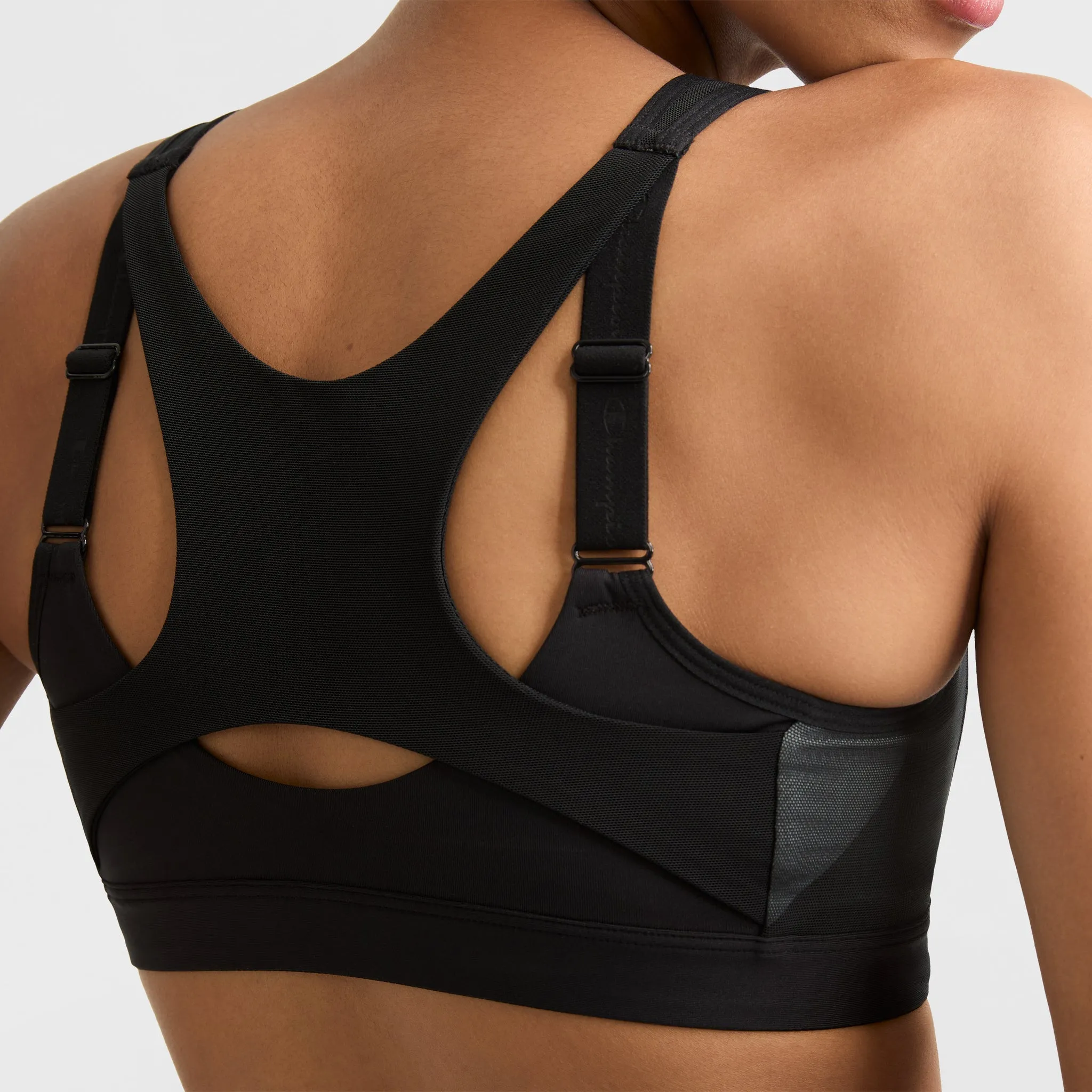 Motion Control Zip Sports Bra, Wirefree, Script Logo sold by Champion product image thumbnail 4