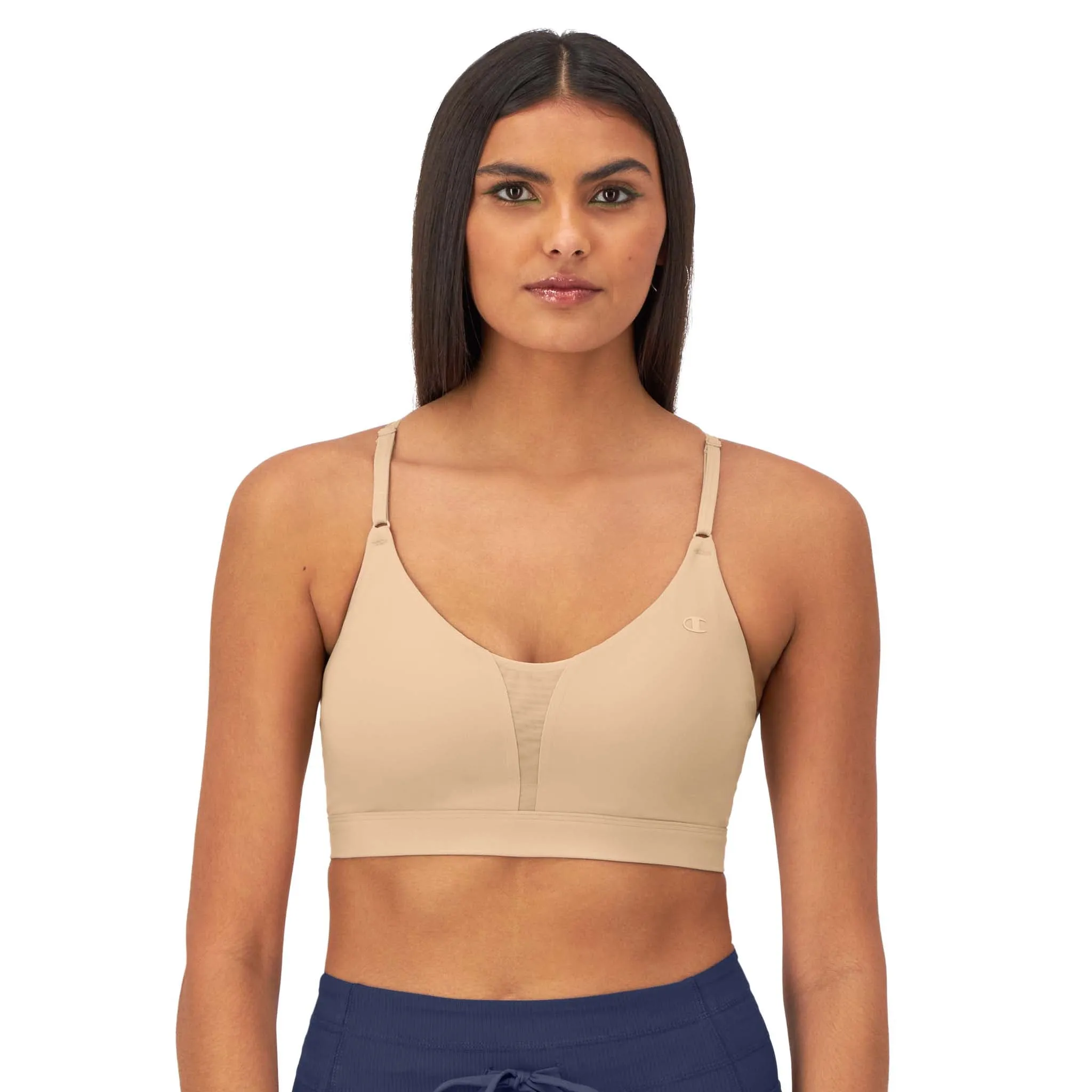 Soft Touch Sports Bra, Tonal C Logo sold by Champion