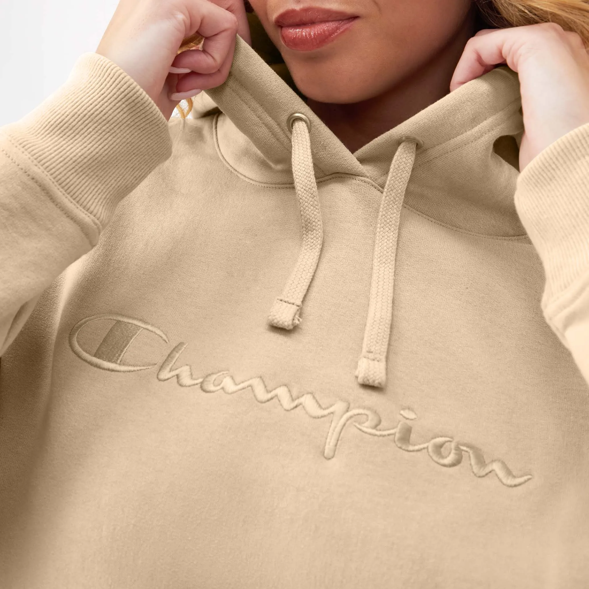 Powerblend Hoodie, Relaxed, Full Embroidered Script Logo sold by Champion product image thumbnail 4