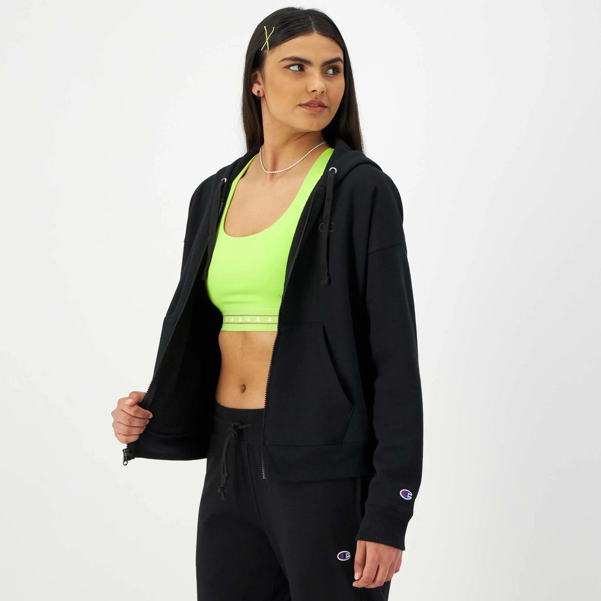 Powerblend Zip-Up Hoodie, C Logo sold by Champion product image thumbnail 2