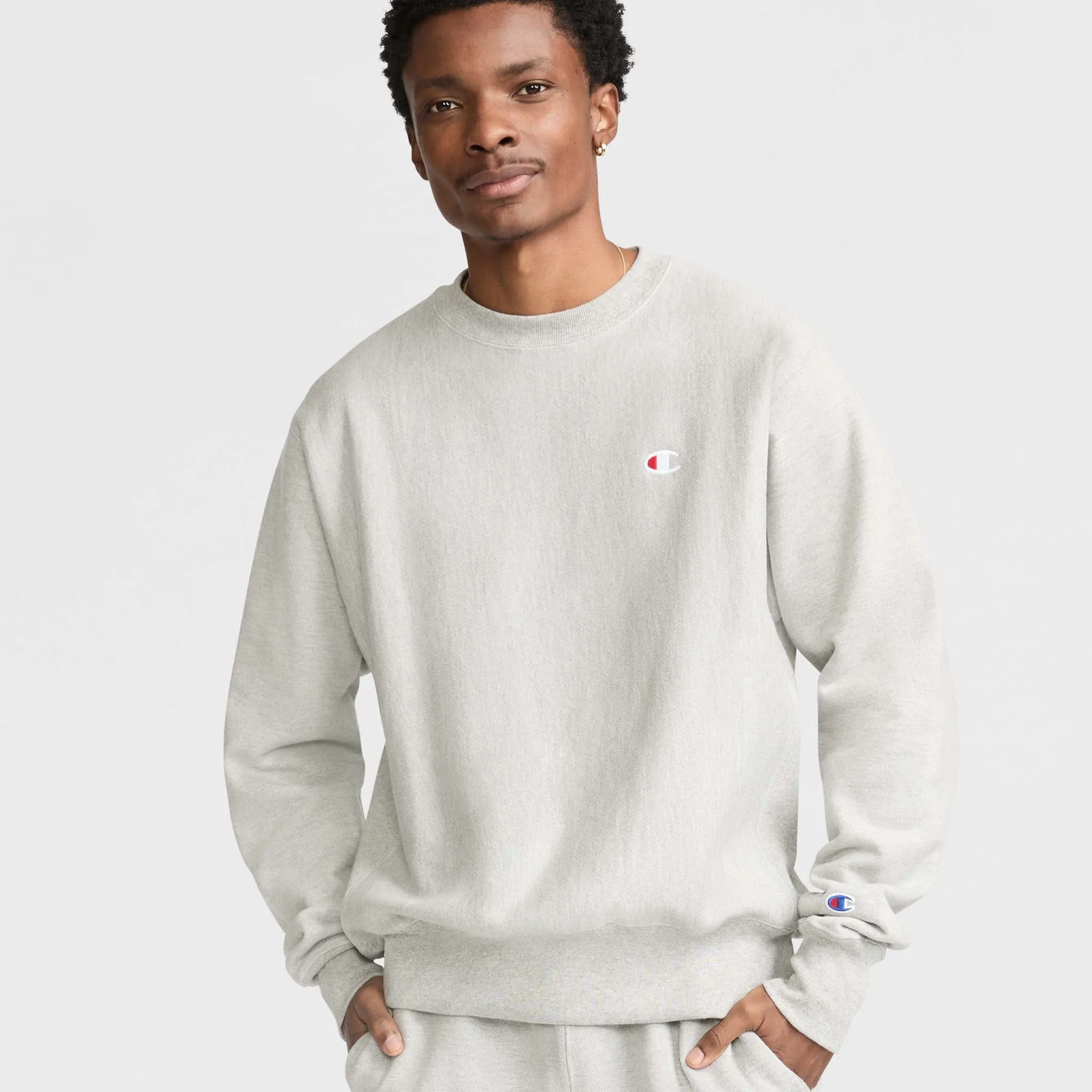Reverse Weave Crewneck Sweatshirt, C Logo sold by Champion