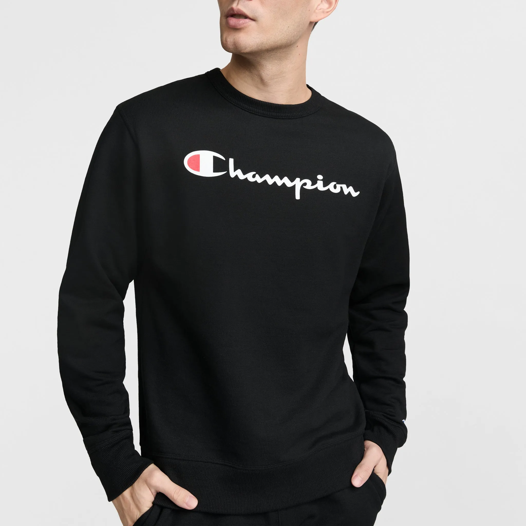 Powerblend Crewneck Sweatshirt, Classic Script Logo sold by Champion product image thumbnail 3