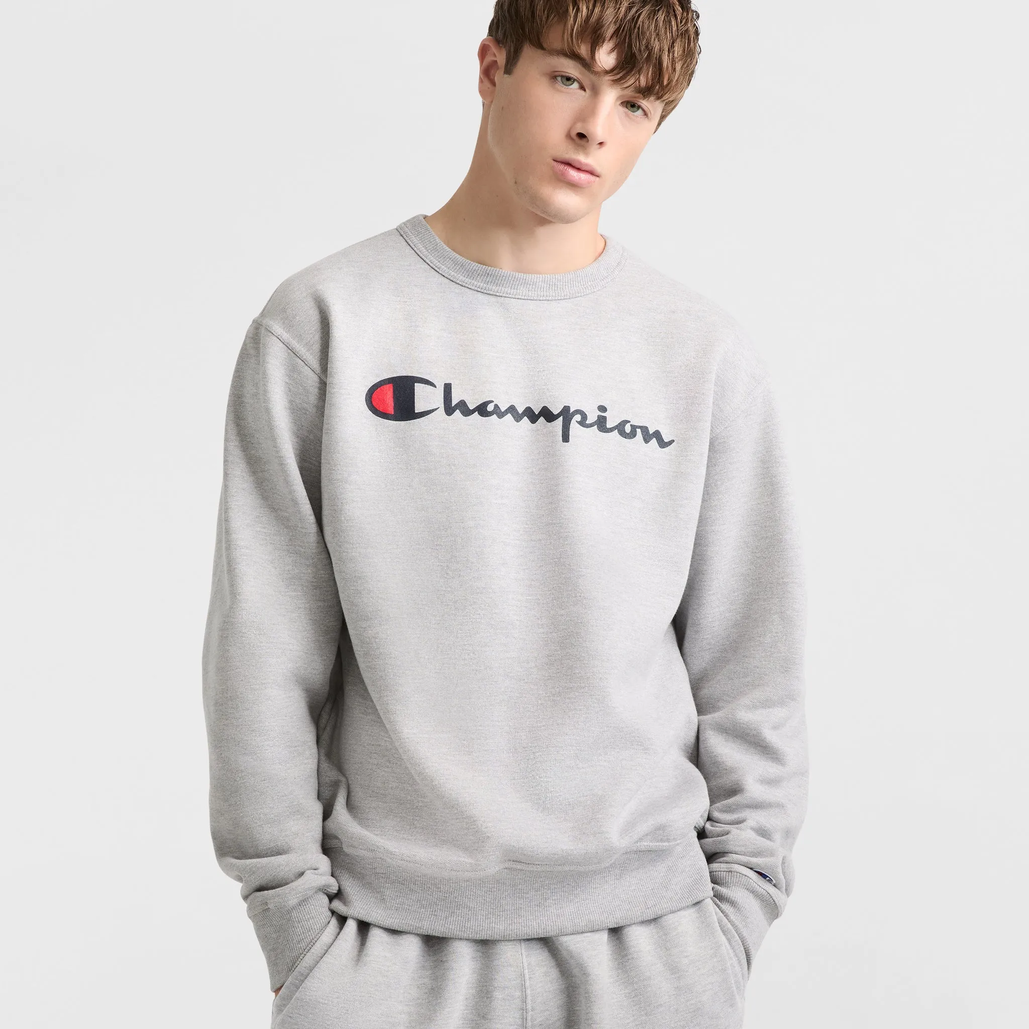 Powerblend Crewneck Sweatshirt, Classic Script Logo sold by Champion