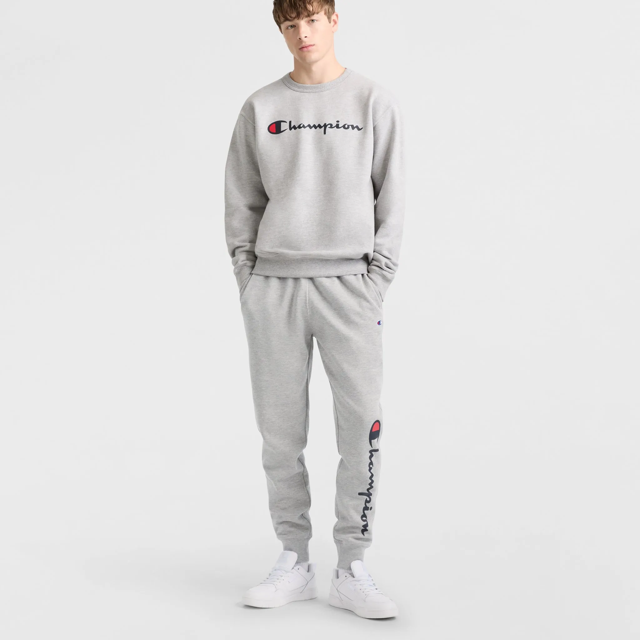 Powerblend Crewneck Sweatshirt, Classic Script Logo sold by Champion product image thumbnail 4
